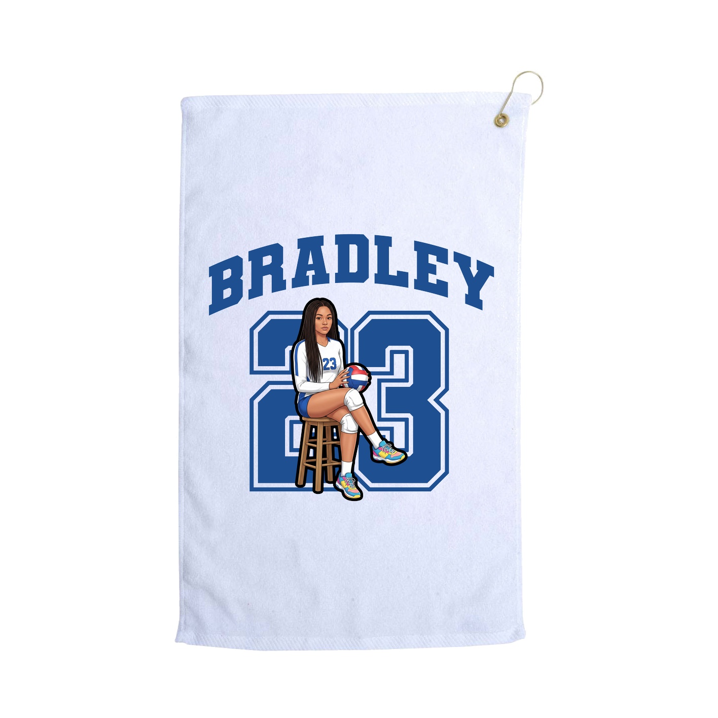 Golf Towel — Number in White