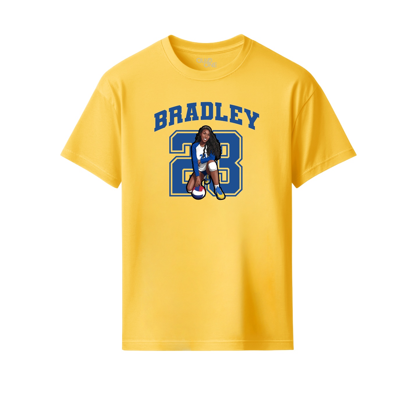 Youth Tee — Number in Yellow