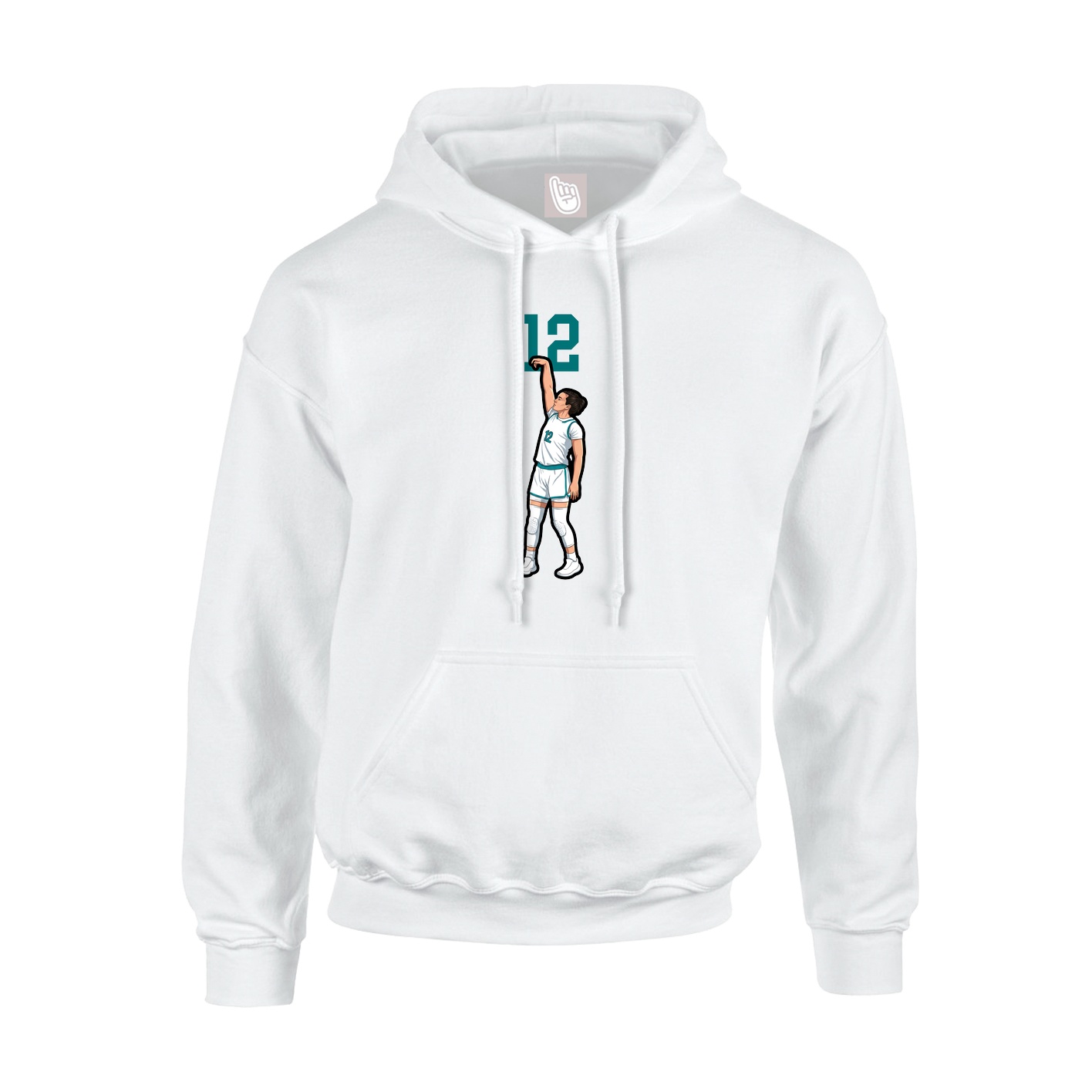 Hoodie — Number Top in White