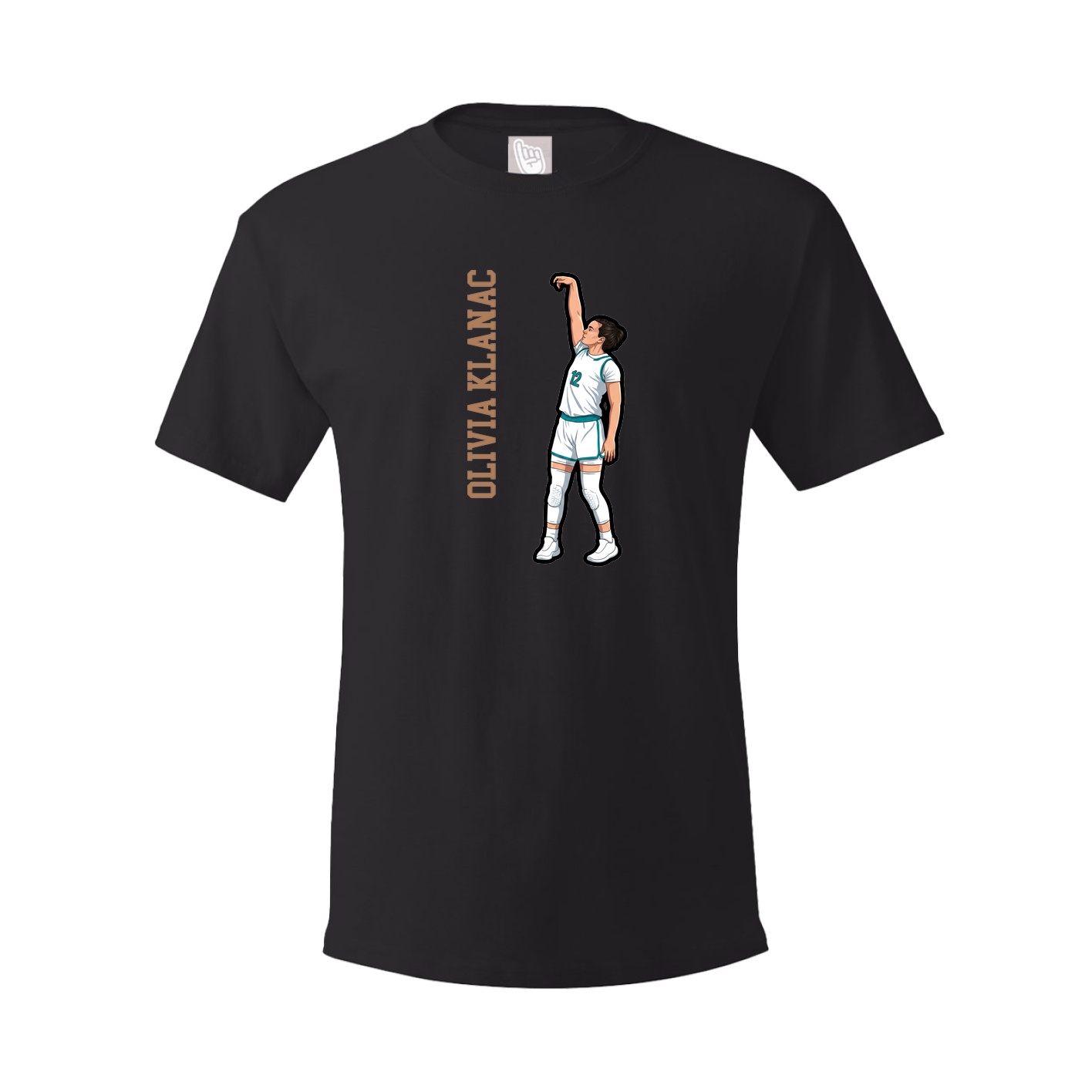 Youth Tee — Name Vertical in Black