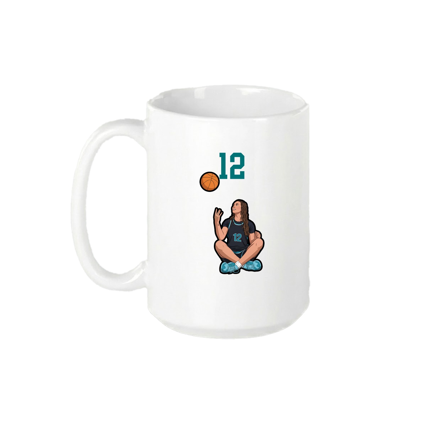 15oz Coffee Mug — Number Top in White