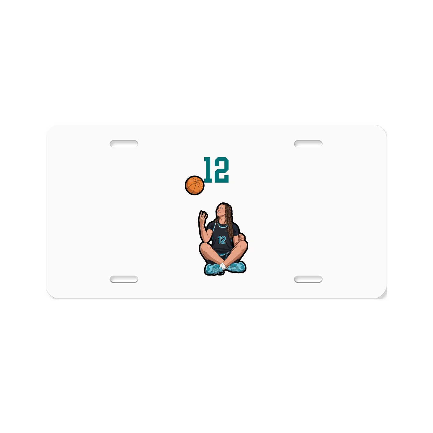 License Plate — Number Top in Classic