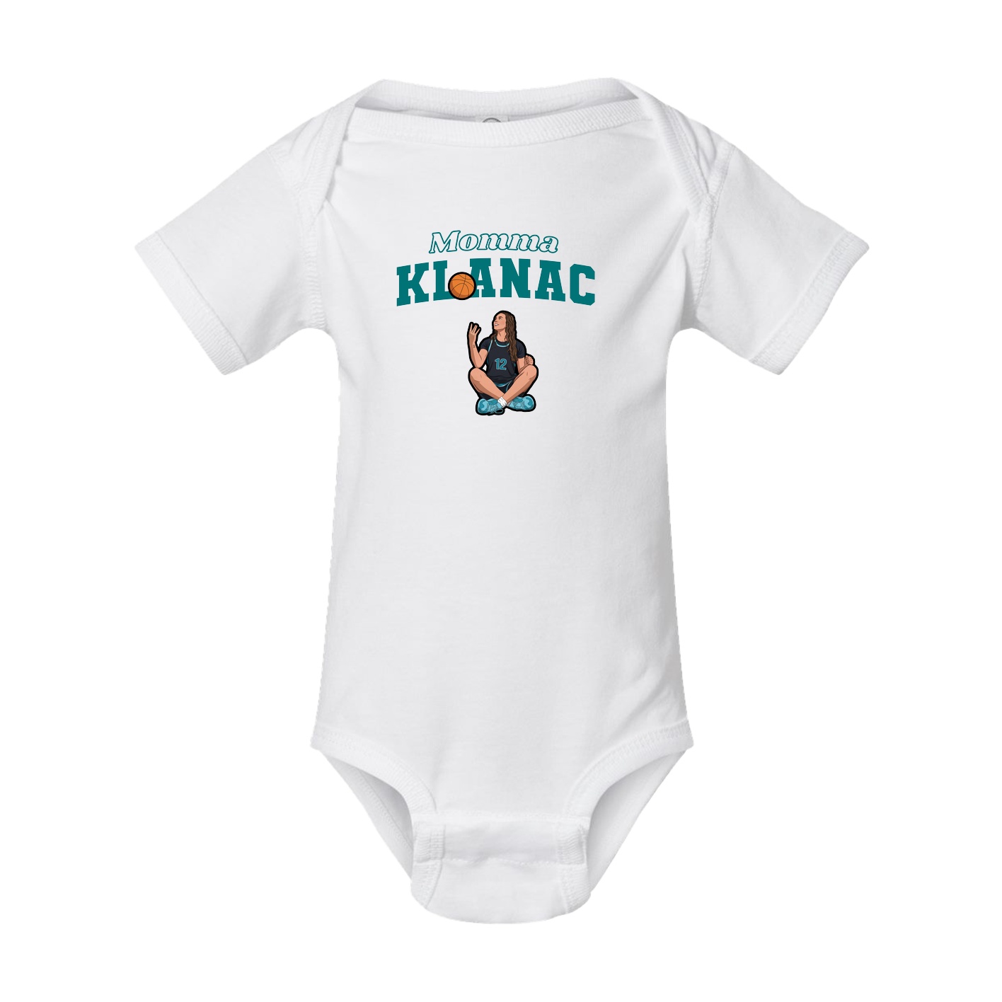 Baby Onesie — Mothers Day Block in White