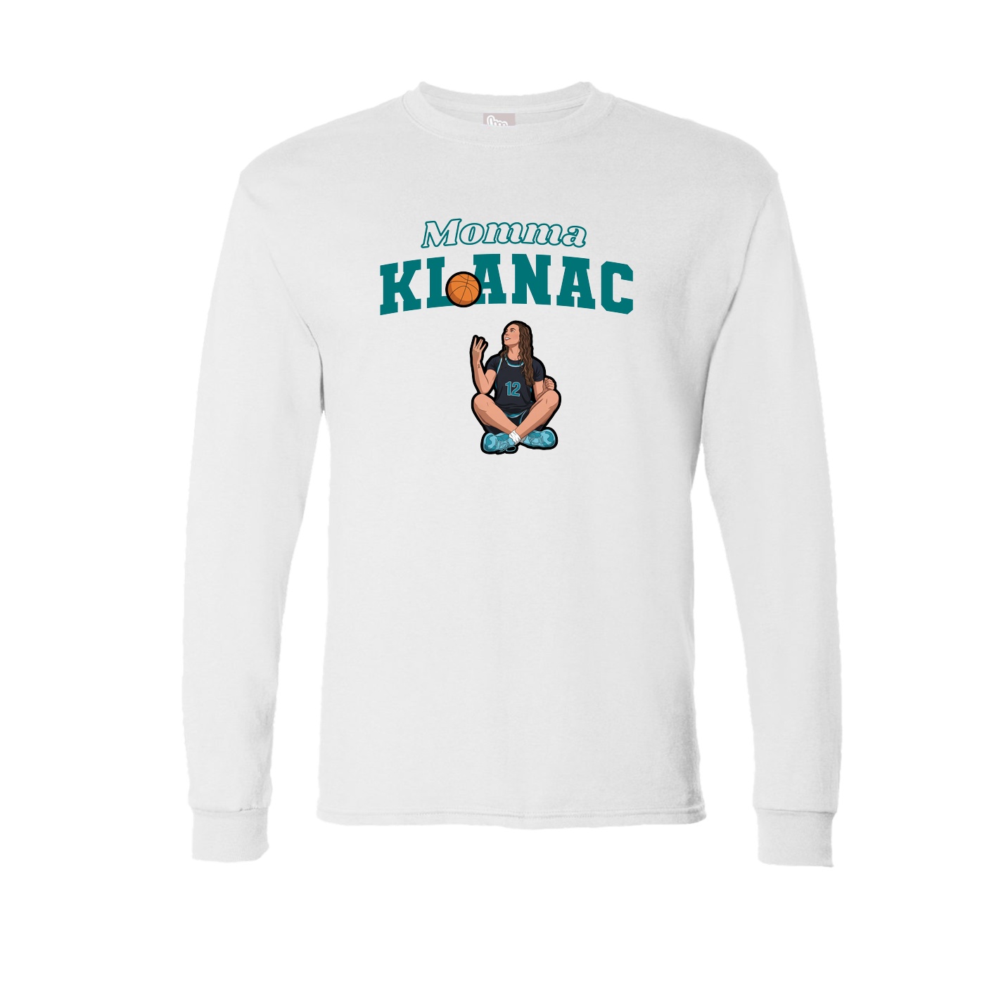 Long Sleeve Tee — Mothers Day Block in White