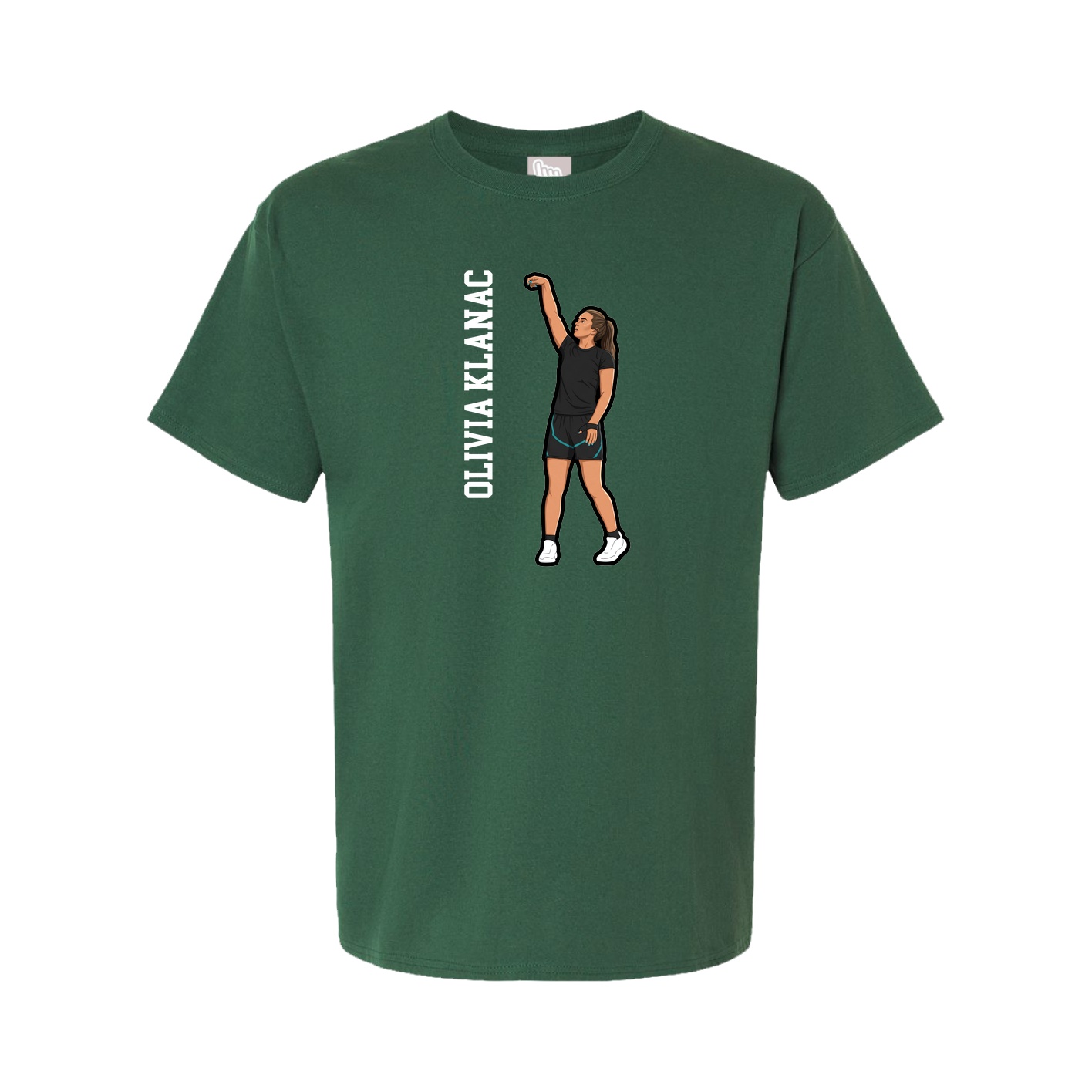 Tee — Name Vertical in Green