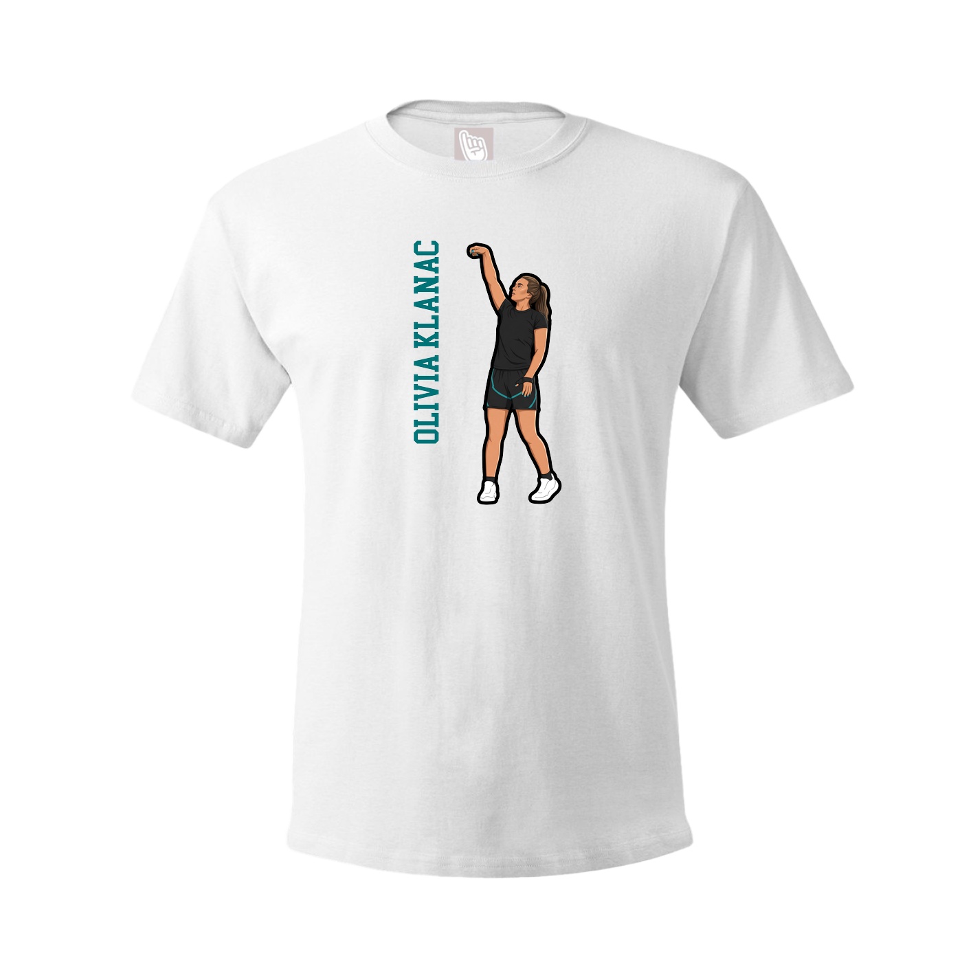 Youth Tee — Name Vertical in White