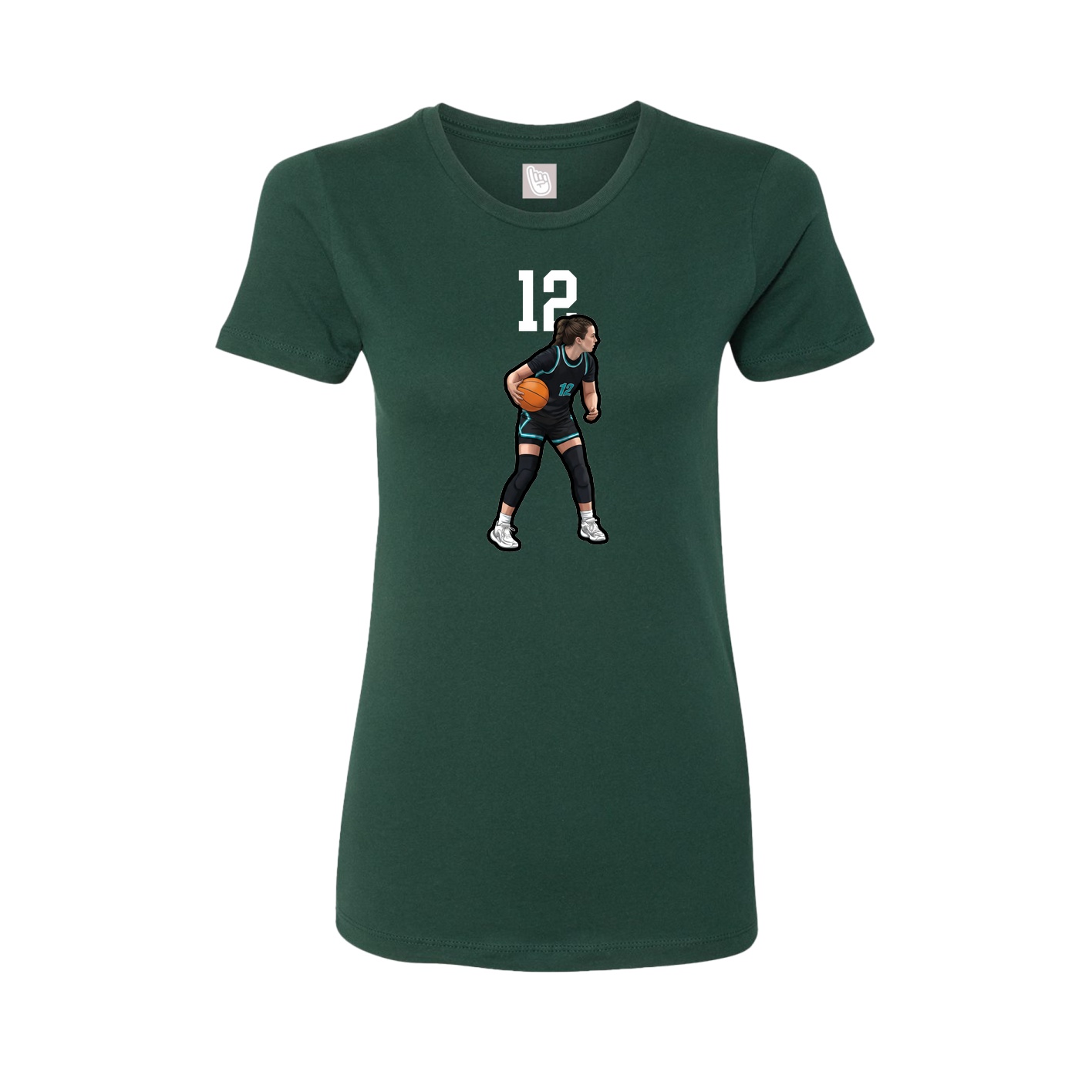 Womens Tee — Number Top in Green