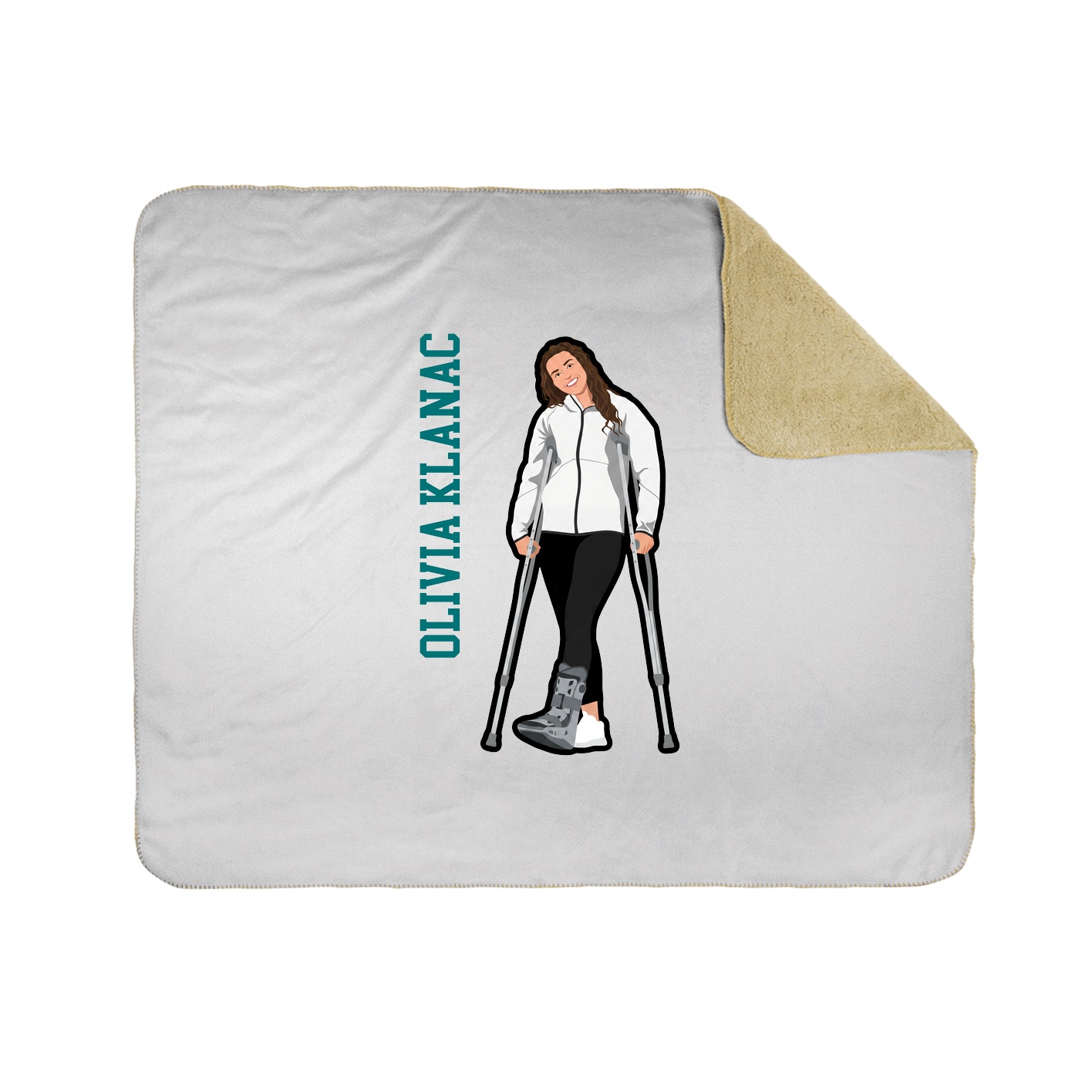 50x60 Sherpa Lined Throw Blanket