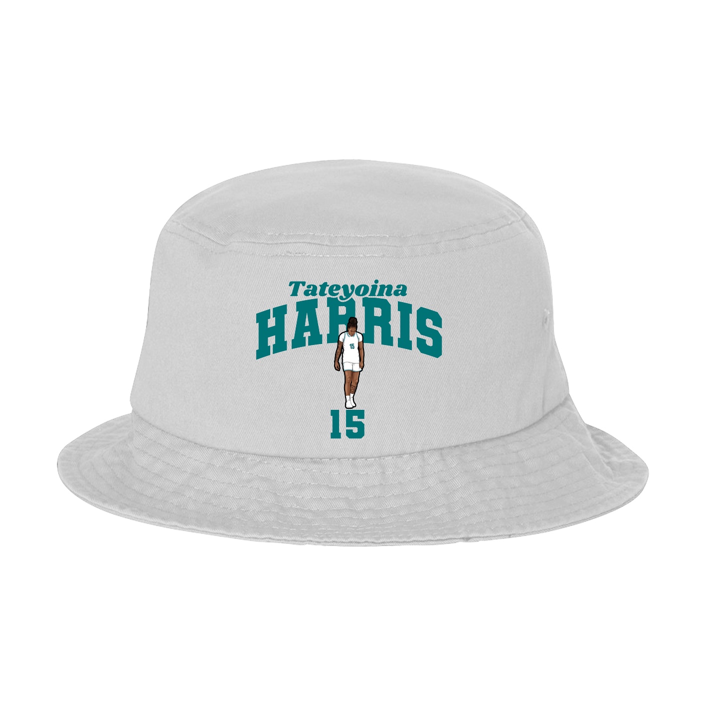 Bucket Cap — Signature Arch in White