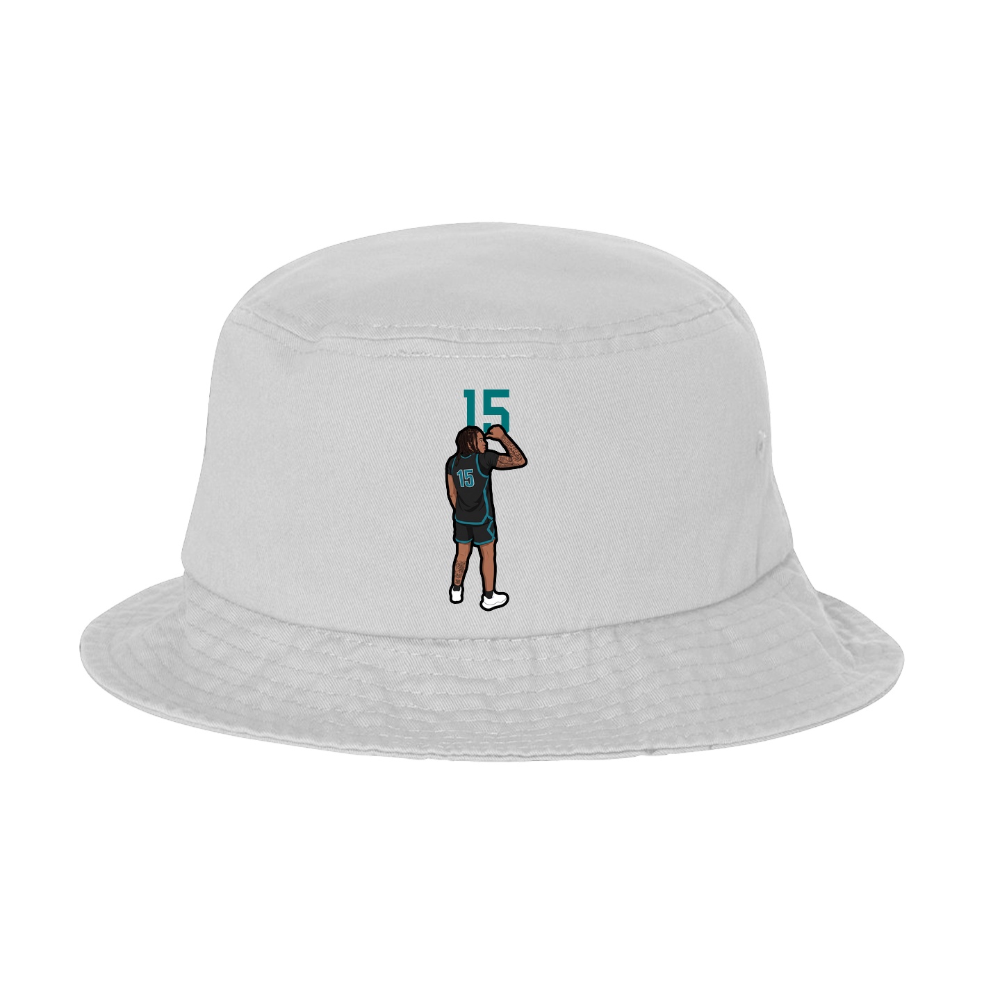Bucket Cap — Number Top in White