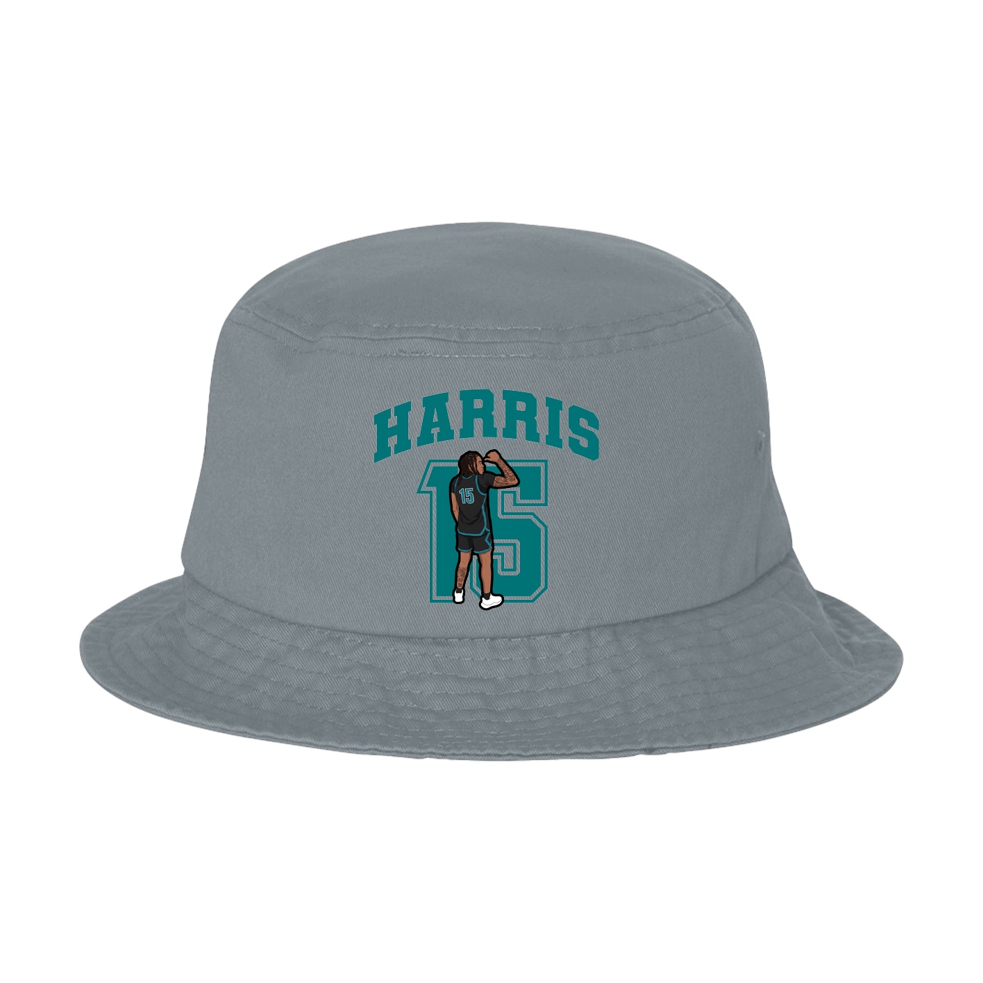 Bucket Cap — Number in Grey