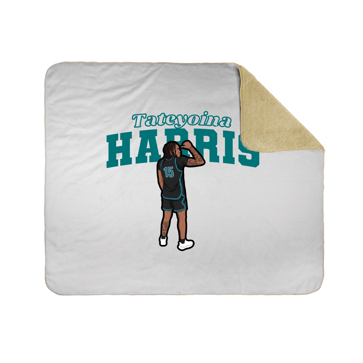 Throw Blanket — Name Arch in White