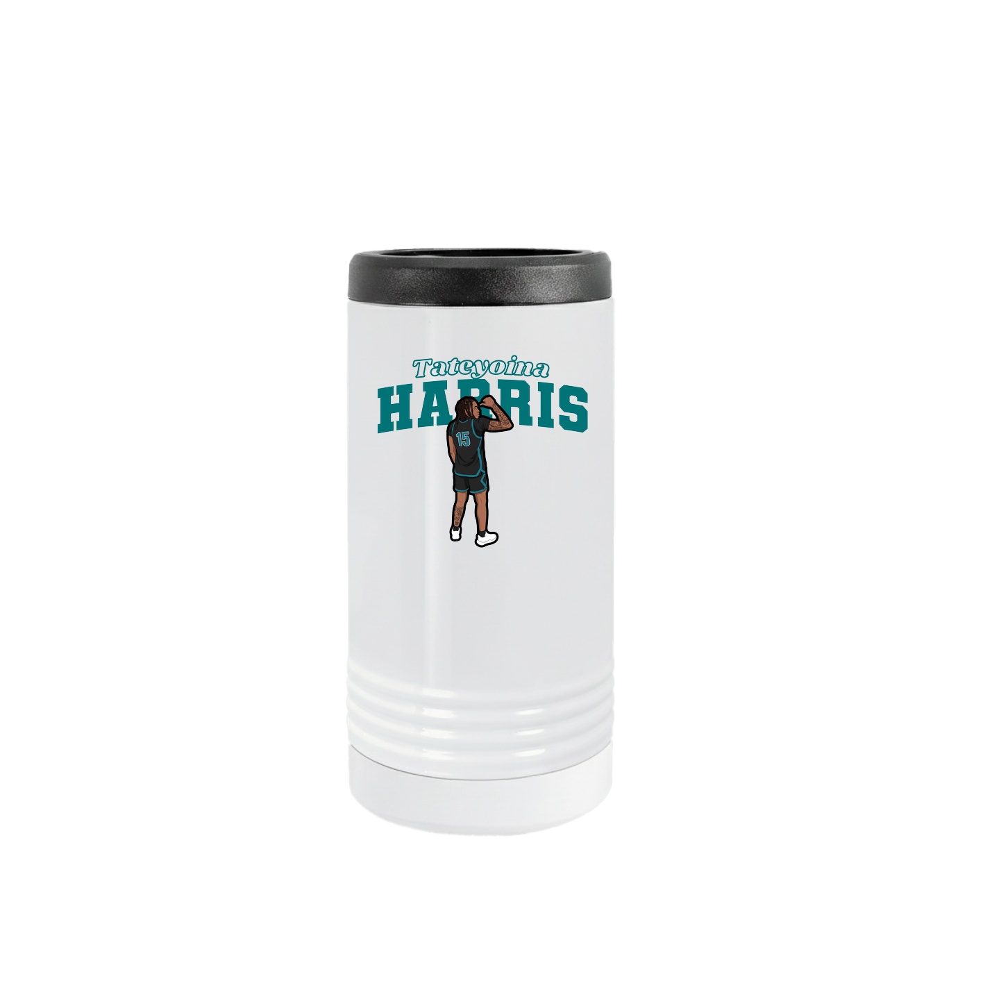 Slim Beverage Holder — Name Arch in White