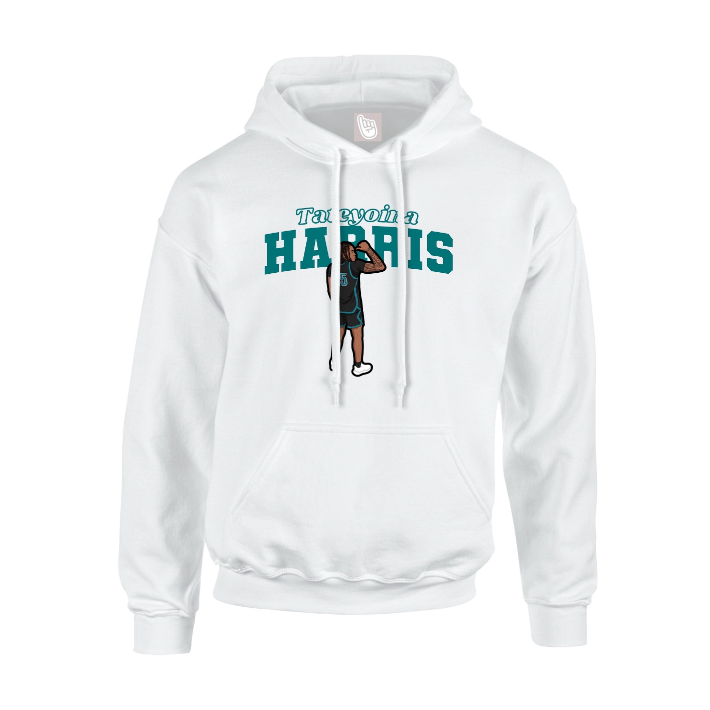 Hoodie — Name Arch in White