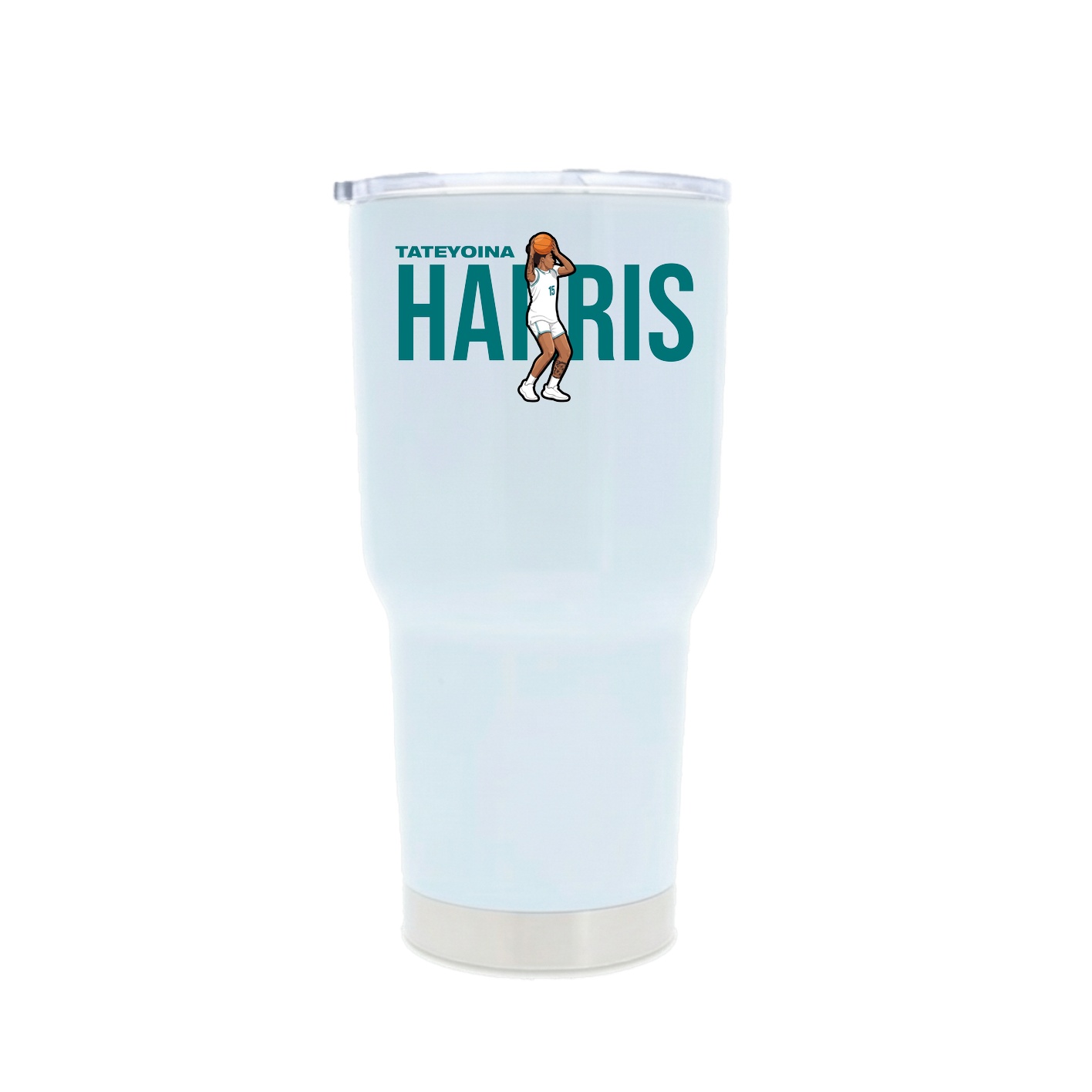 30oz Stainless Steel Tumbler — Player Name in White