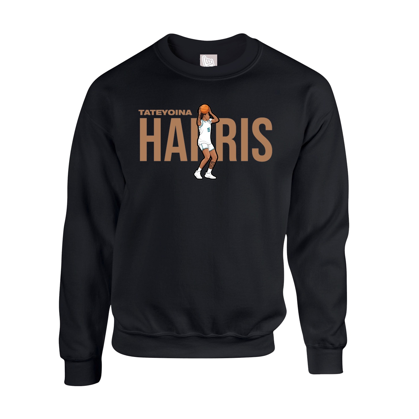 Fleece Crew — Player Name in Black