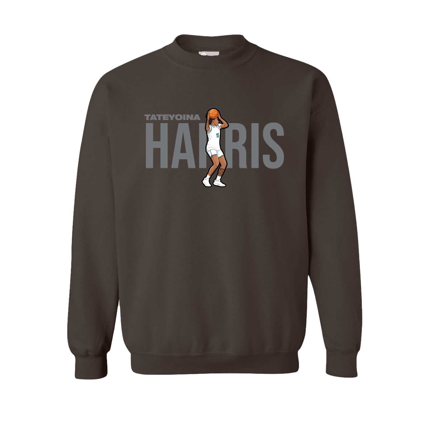 Fleece Crew — Player Name in Brown