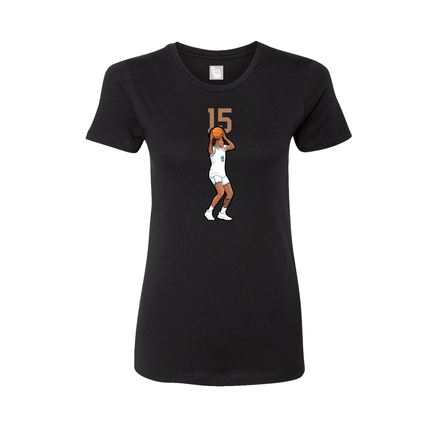 Womens Tee — Number Top in Black