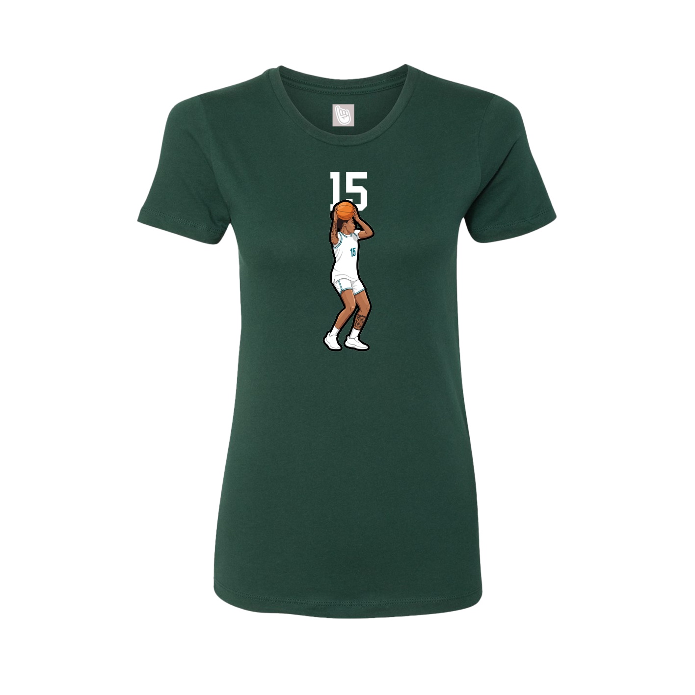 Womens Tee — Number Top in Green
