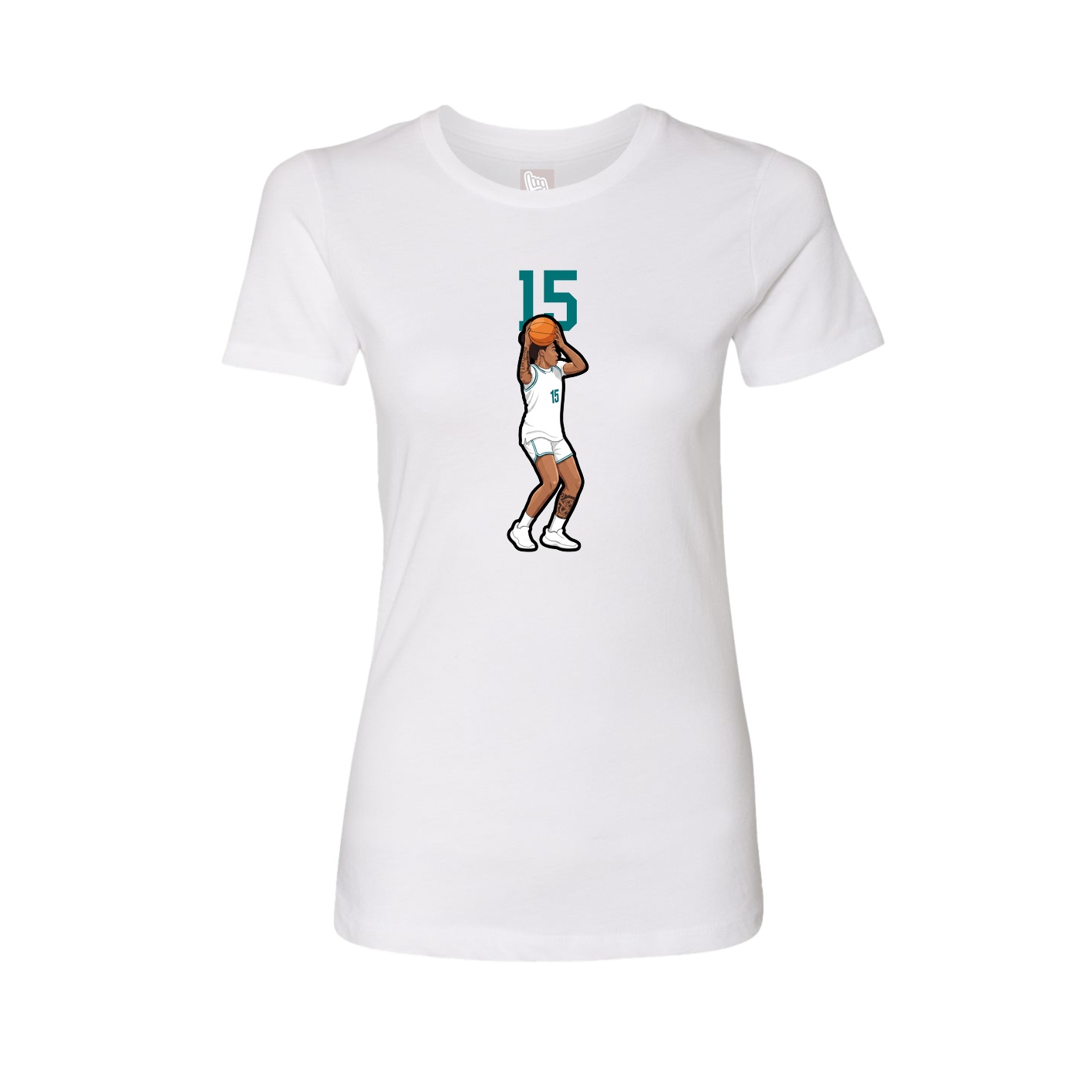 Womens Tee — Number Top in White