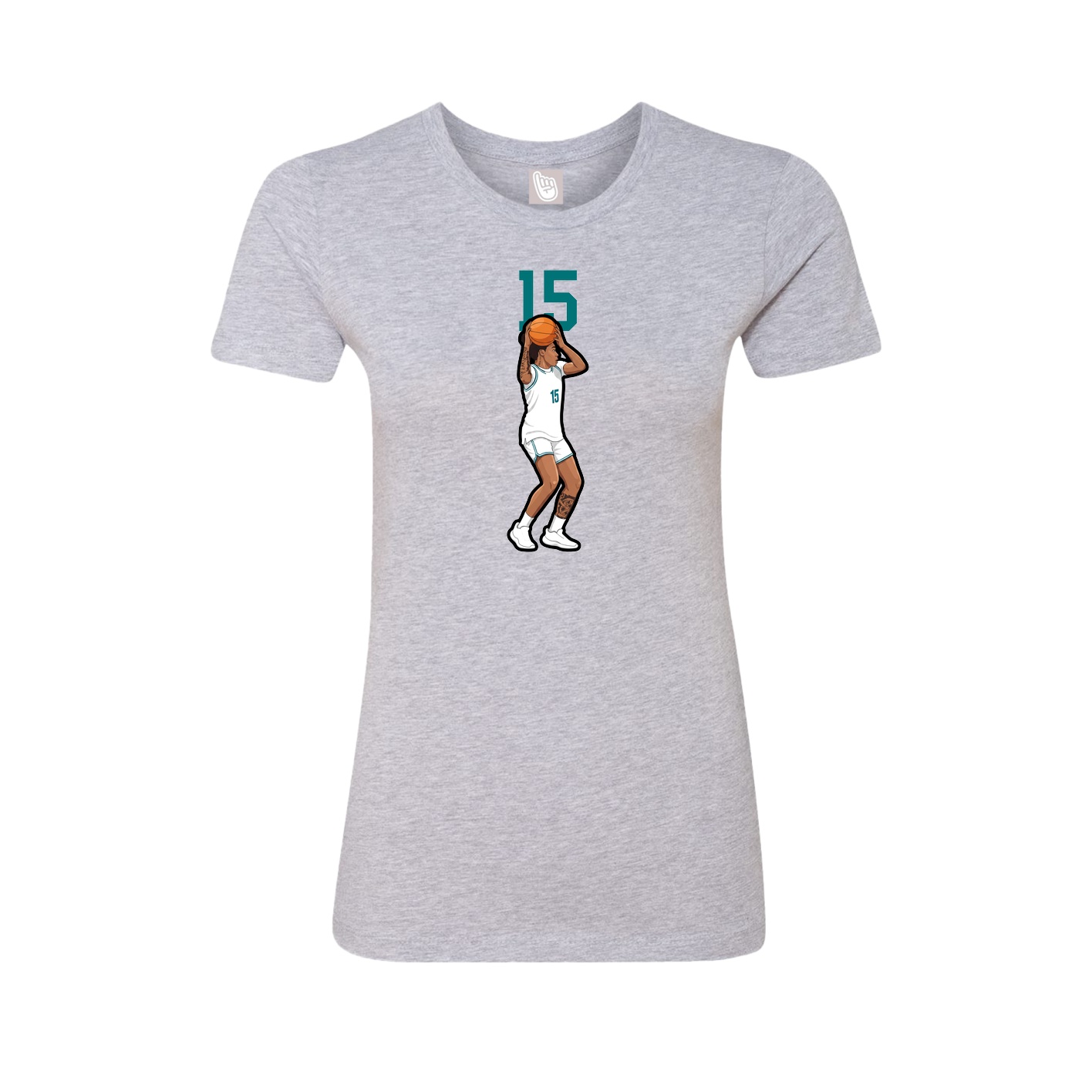 Womens Tee — Number Top in Grey