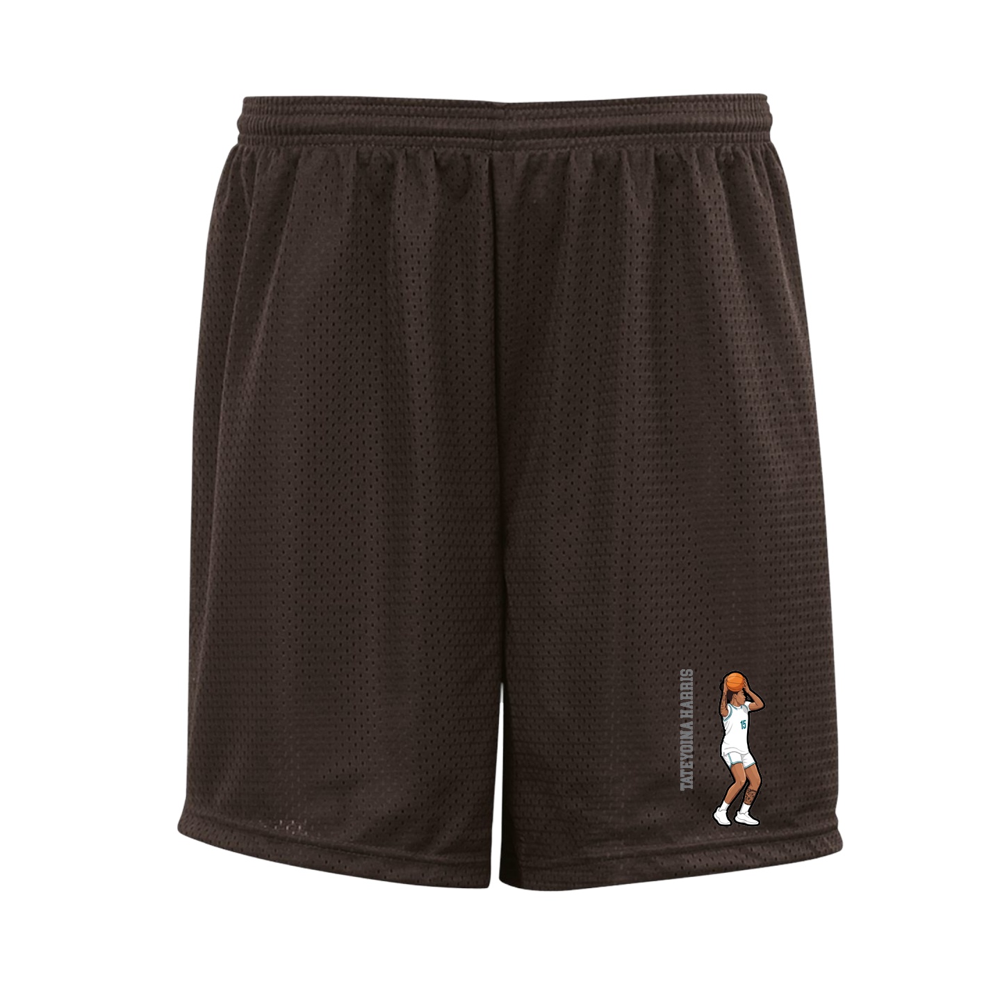 Shorts — Name Vertical in Brown