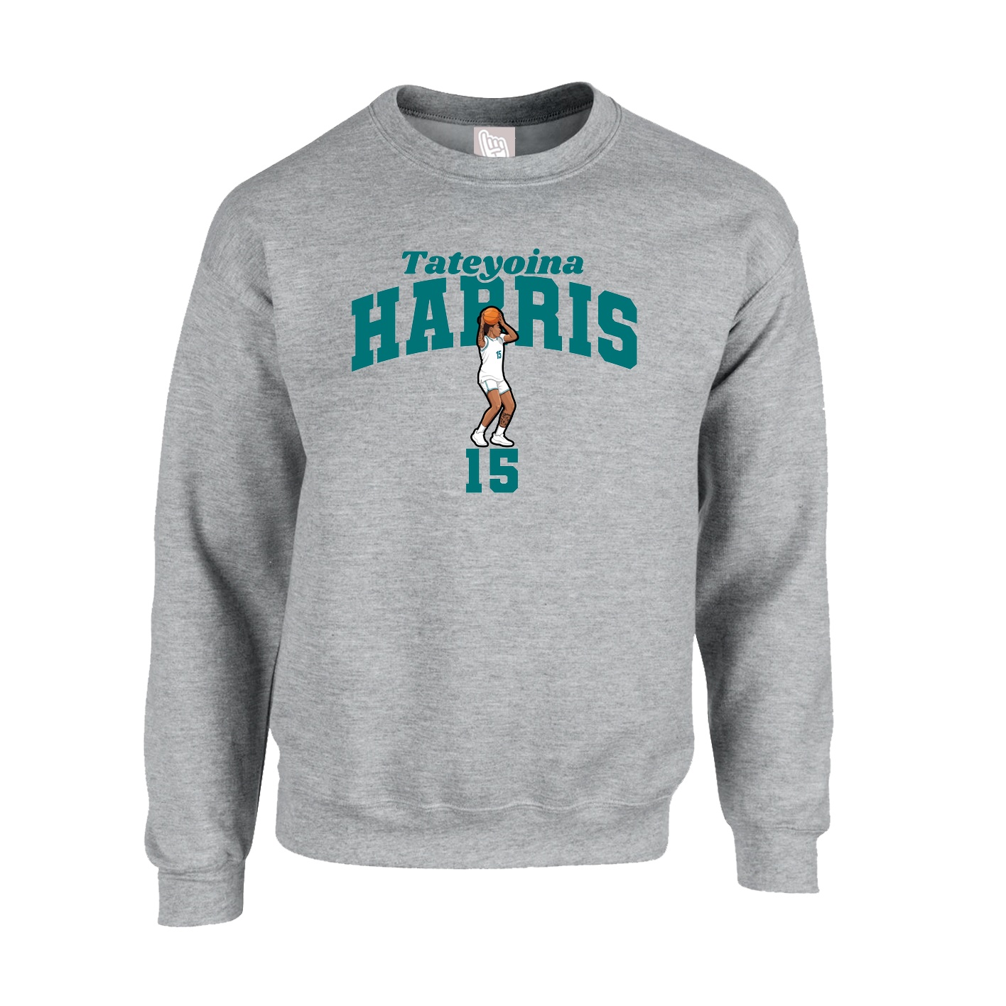 Fleece Crew — Signature Arch in Grey
