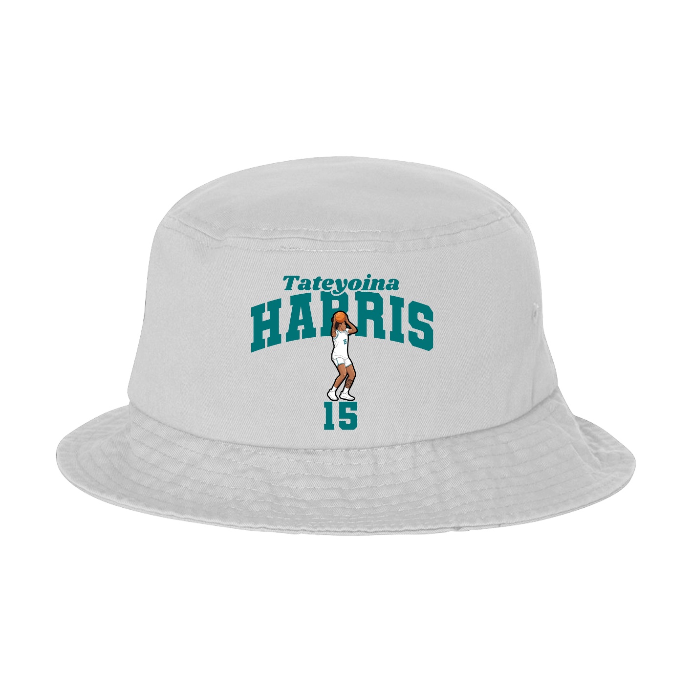 Bucket Cap — Signature Arch in White