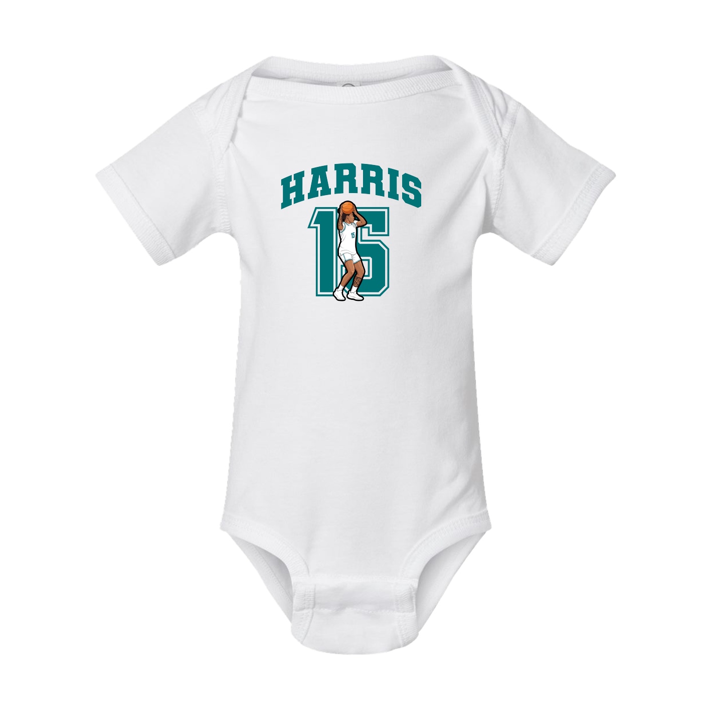 Baby Onesie — Number in White