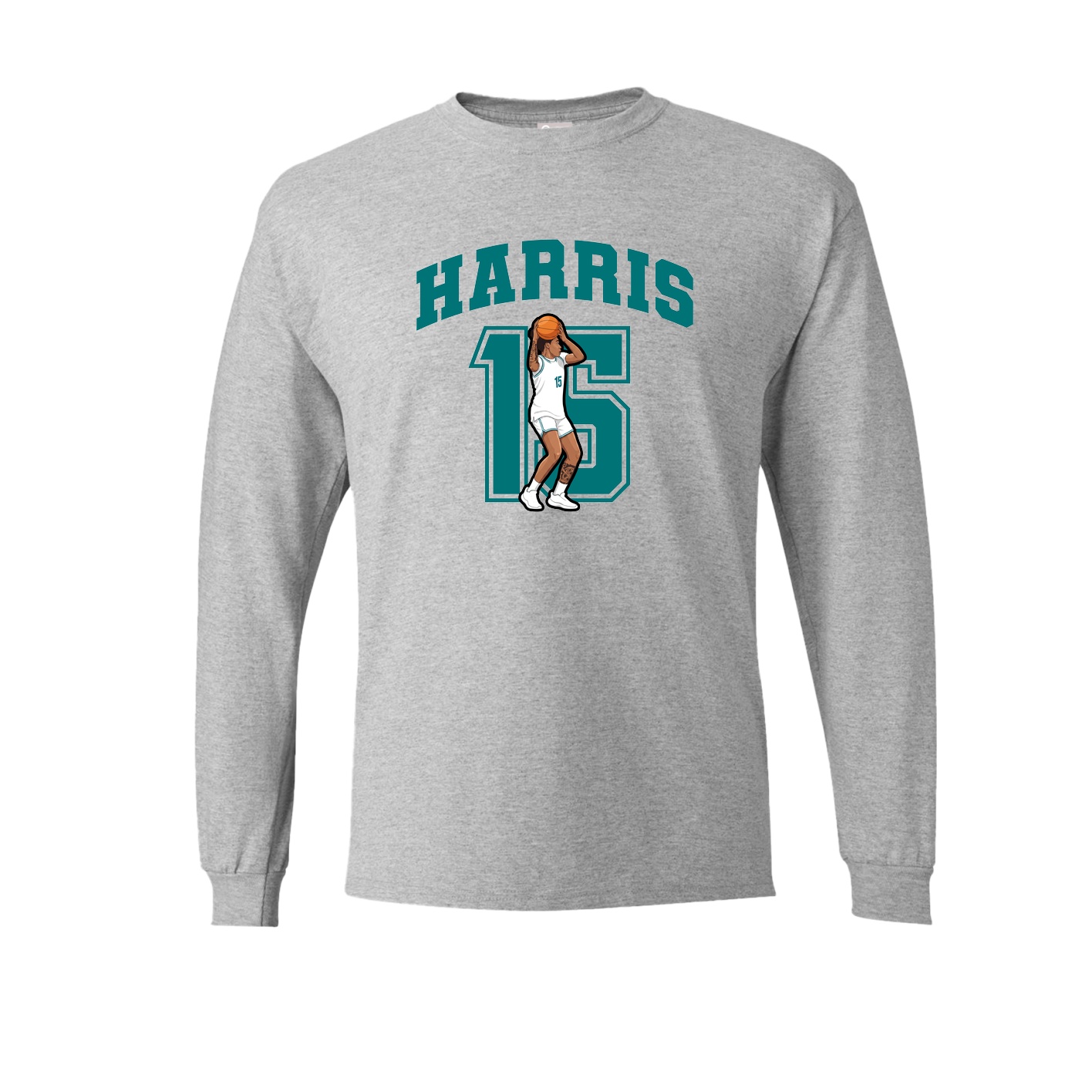 Long Sleeve Tee — Number in Grey