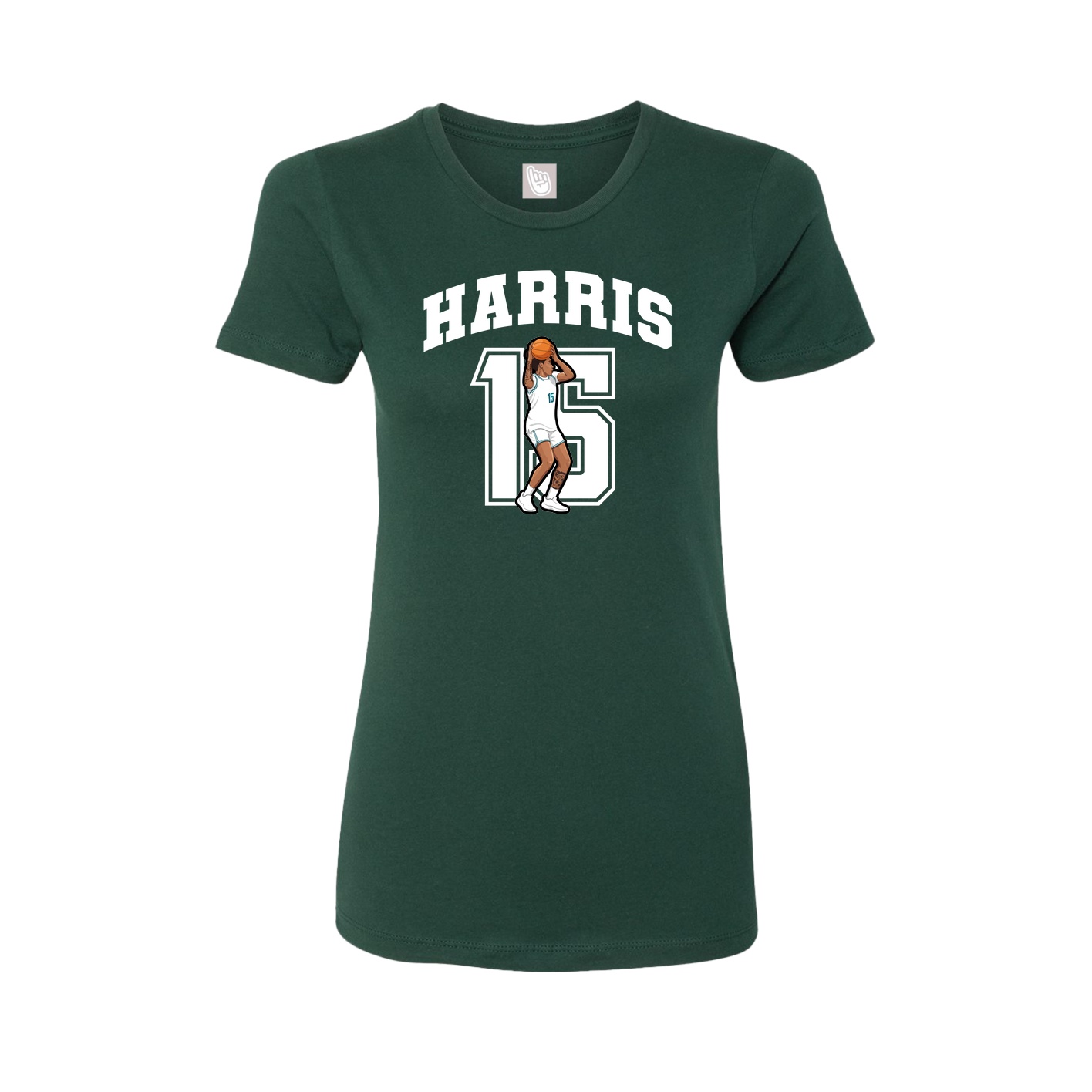 Womens Tee — Number in Green