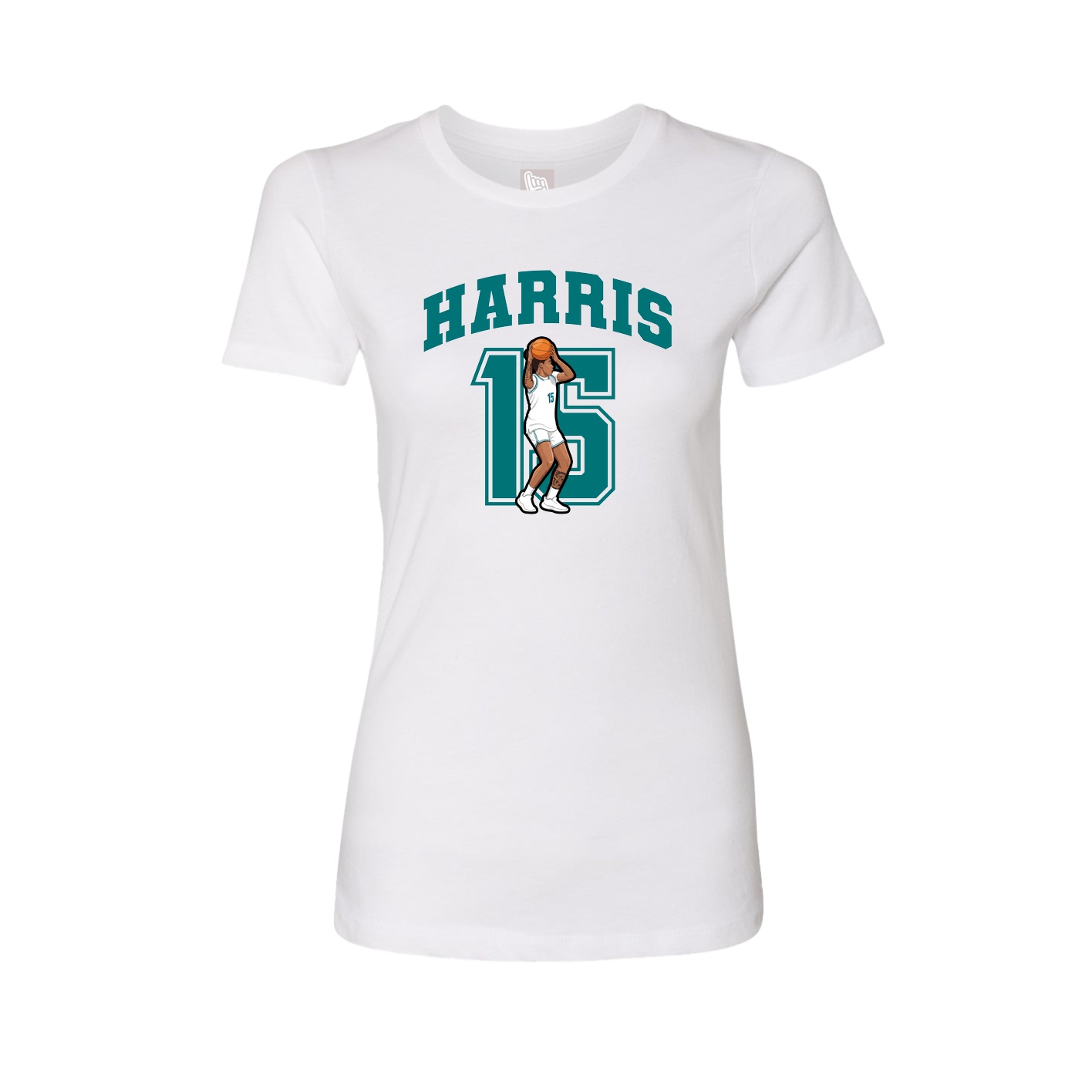 Womens Tee — Number in White