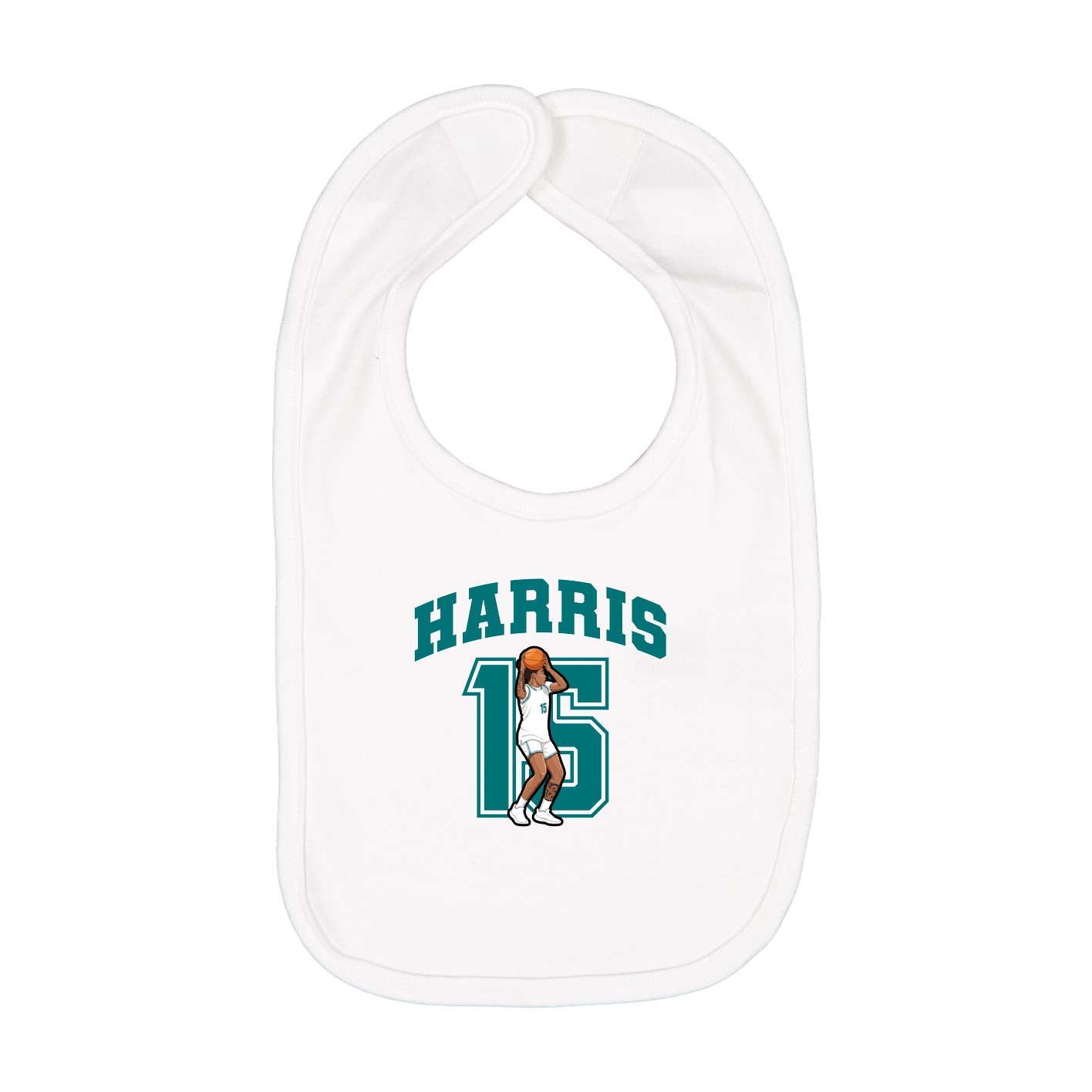 Infant Bib — Number in White