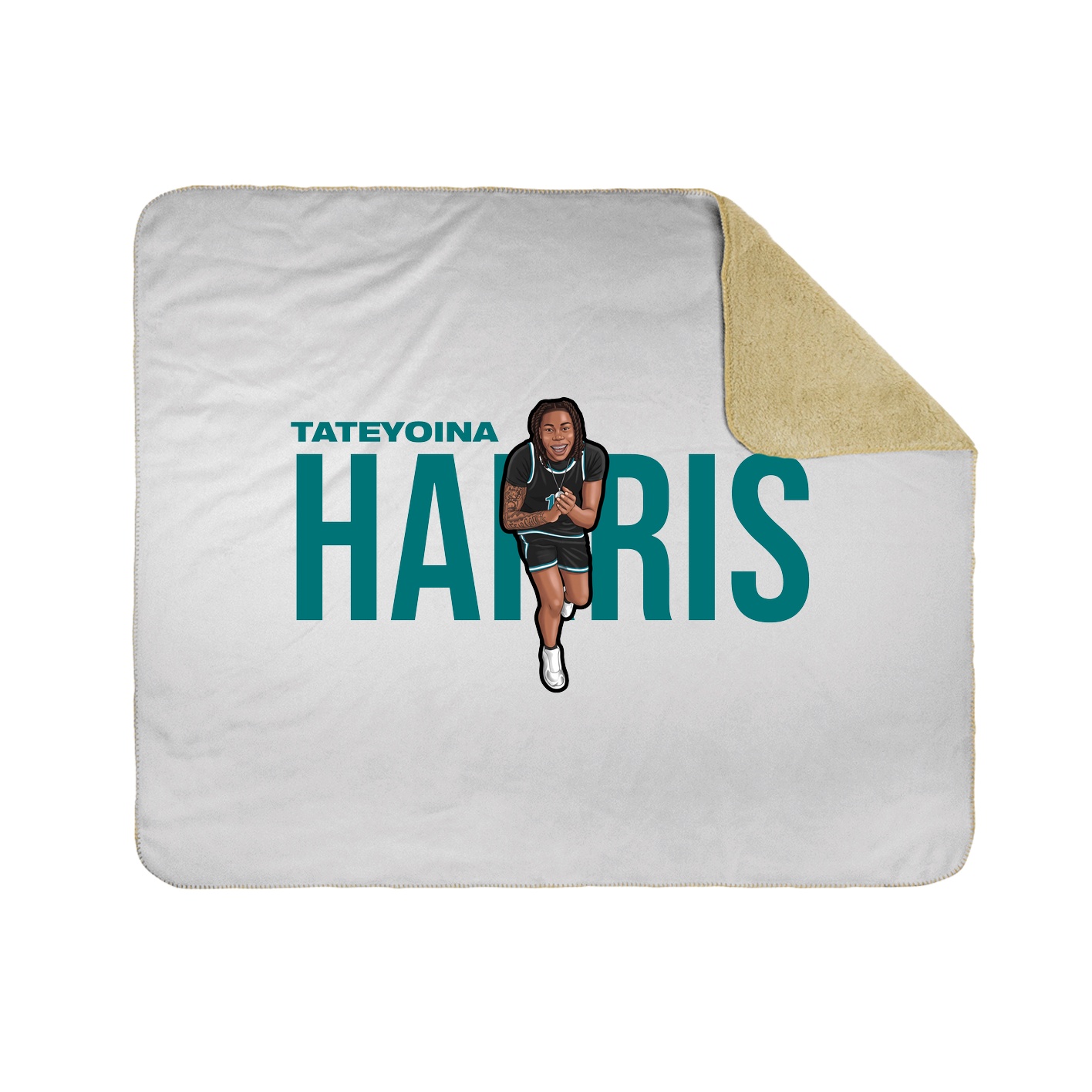 Throw Blanket — Player Name in White