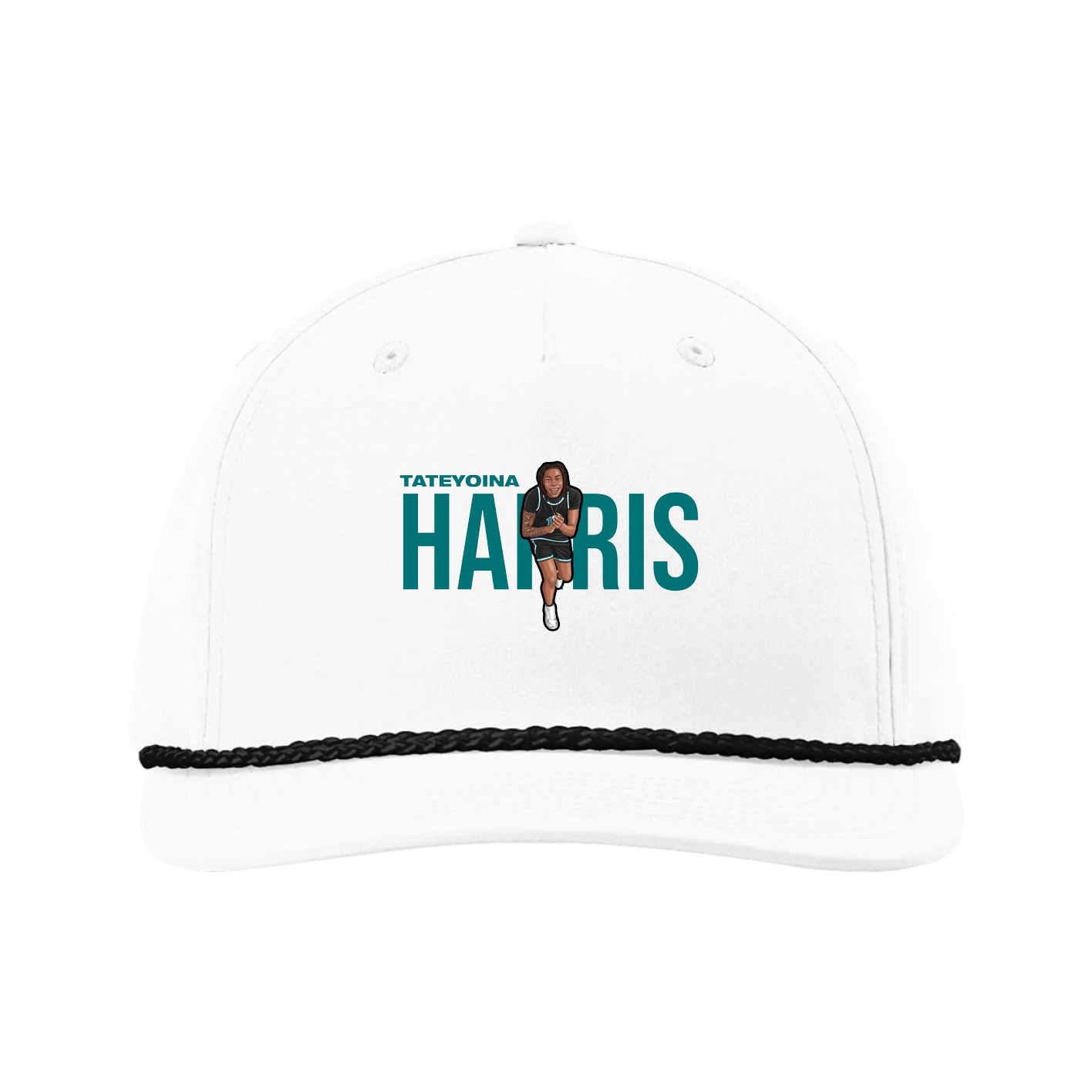 Five-Panel Classic Rope Cap — Player Name in White