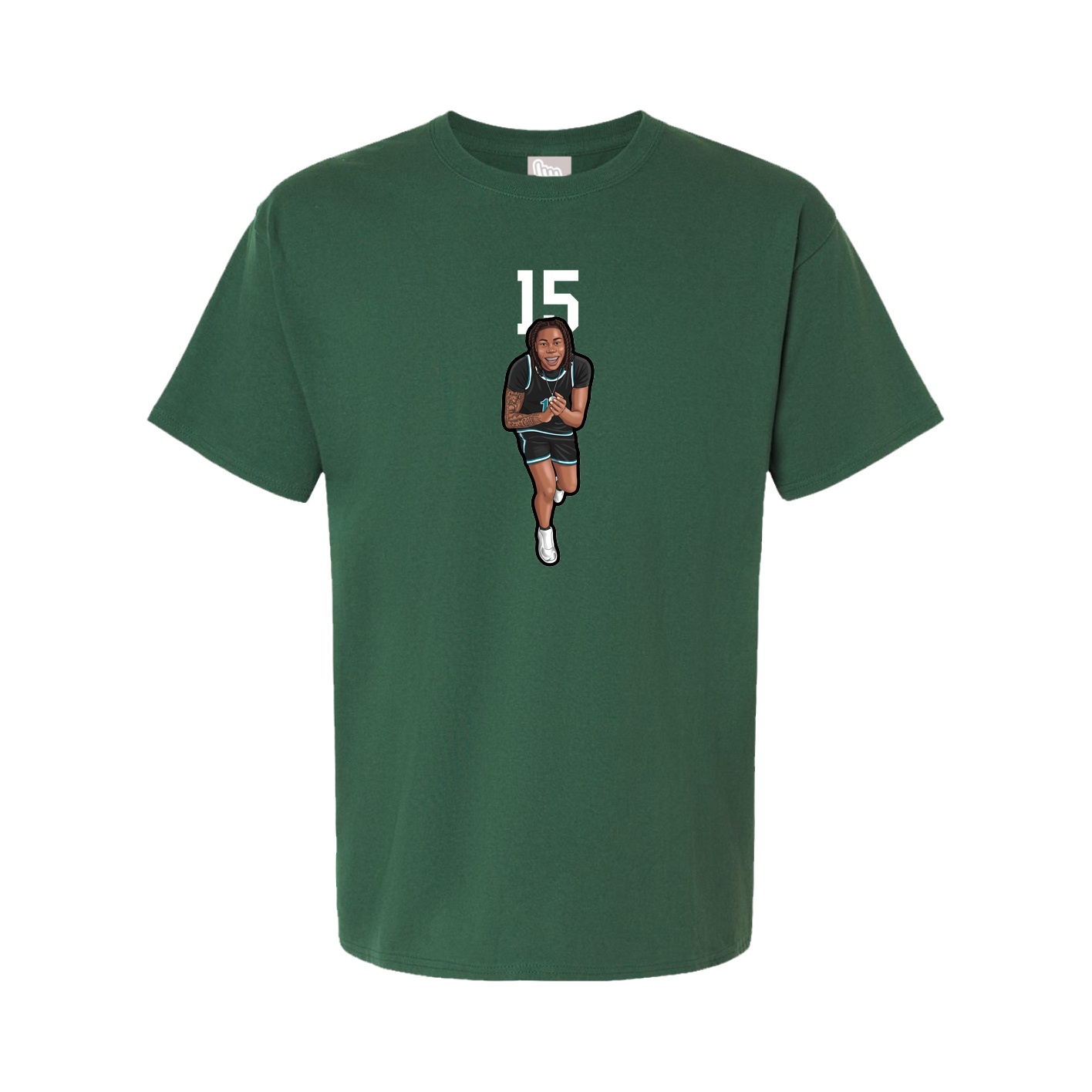 Youth Tee — Number Top in Green