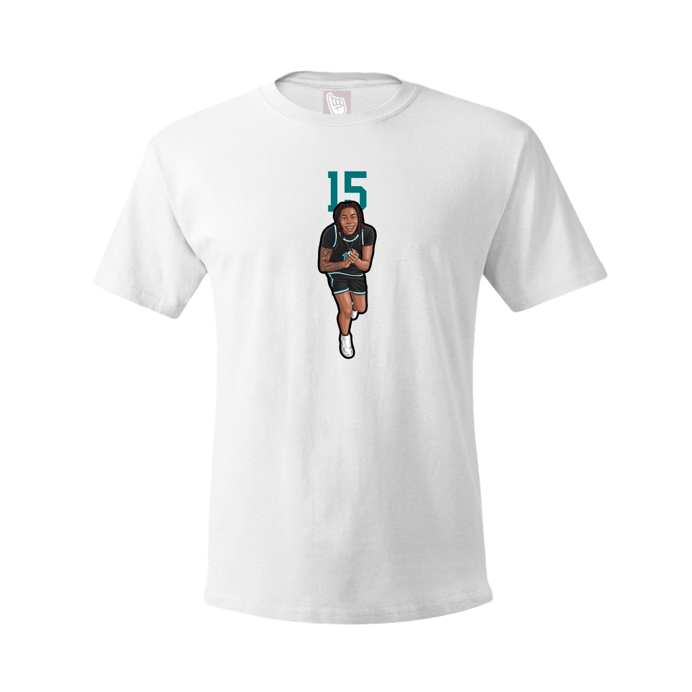 Youth Tee — Number Top in White