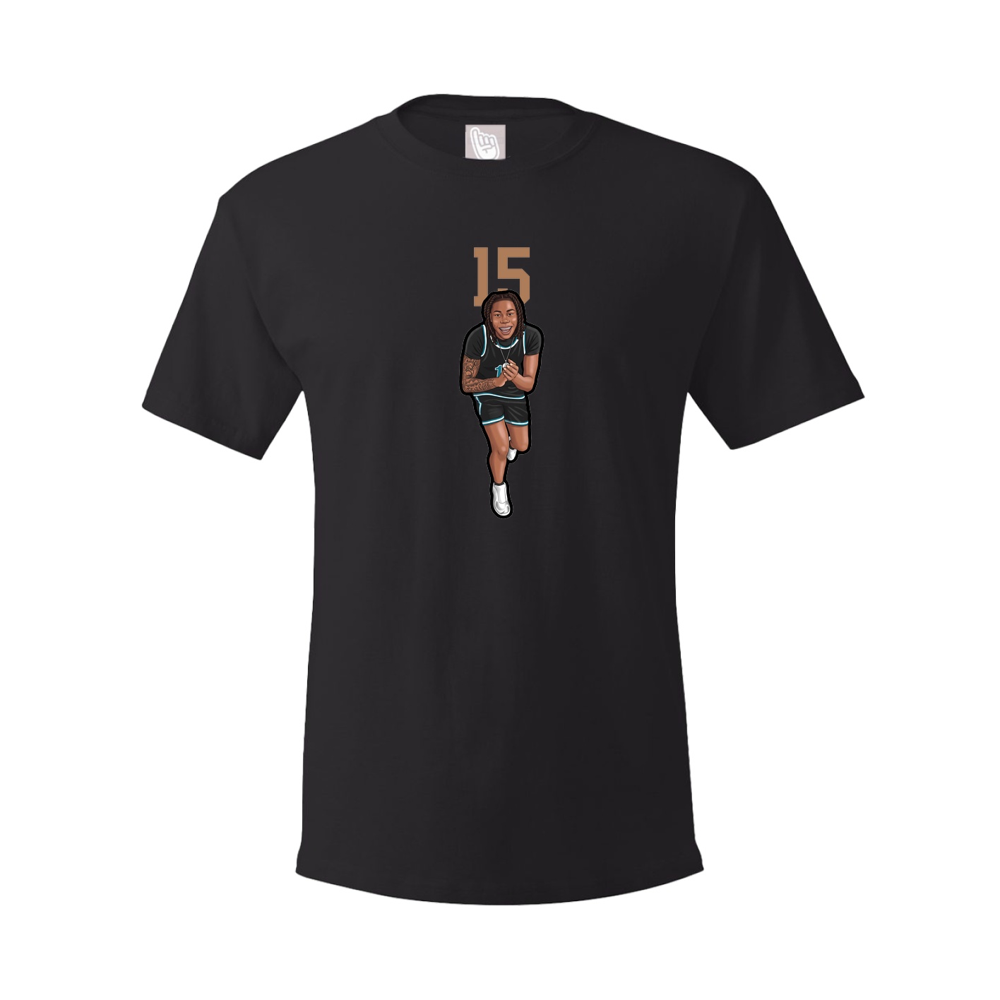 Youth Tee — Number Top in Black