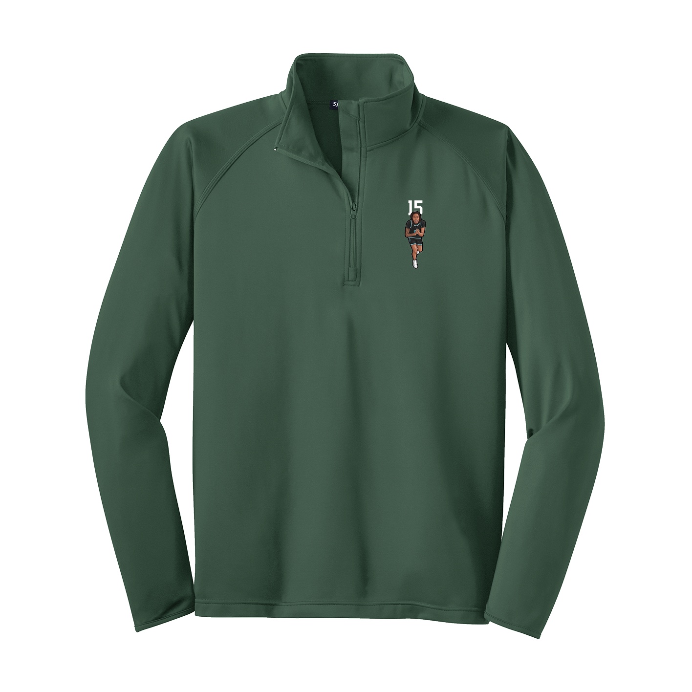 Q-Zip Pullover — Number Top in Green