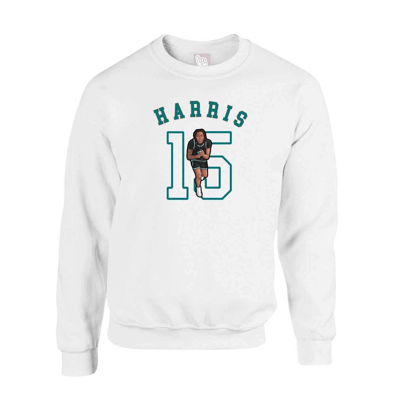 Fleece Crew — Shirsey Arch in White