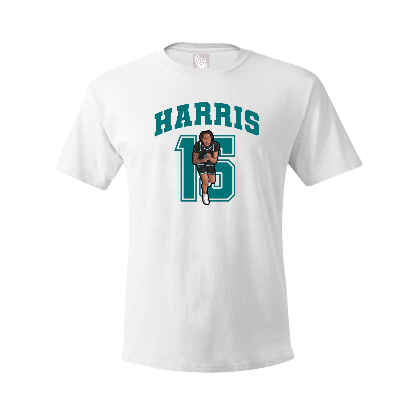 Youth Tee — Number in White