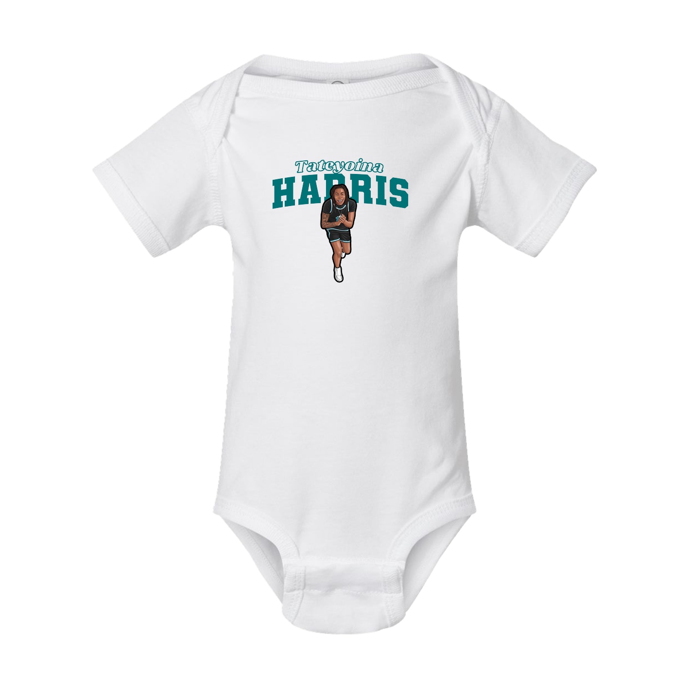 Baby Onesie — Name Arch in White