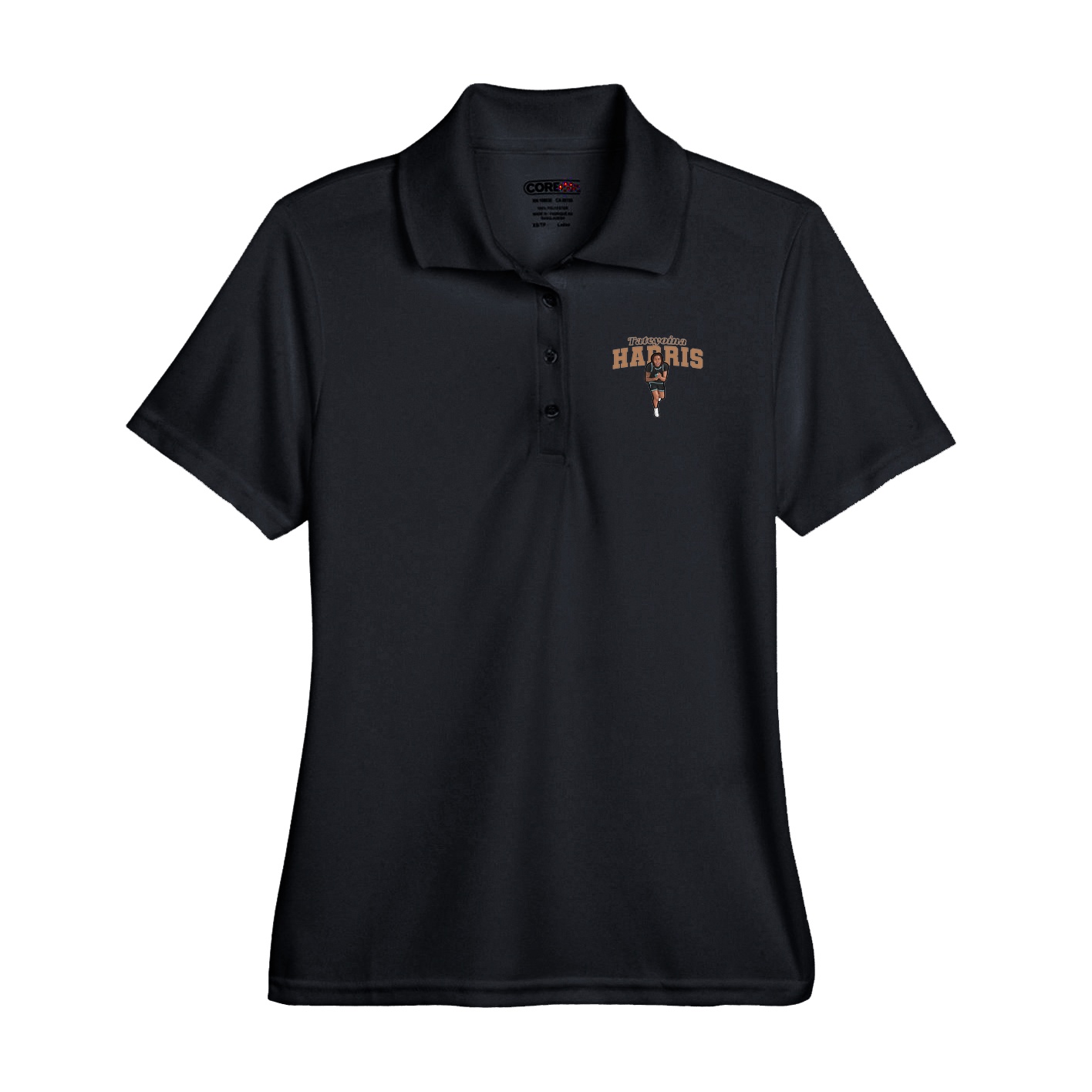 Performance Polo — Name Arch in Black