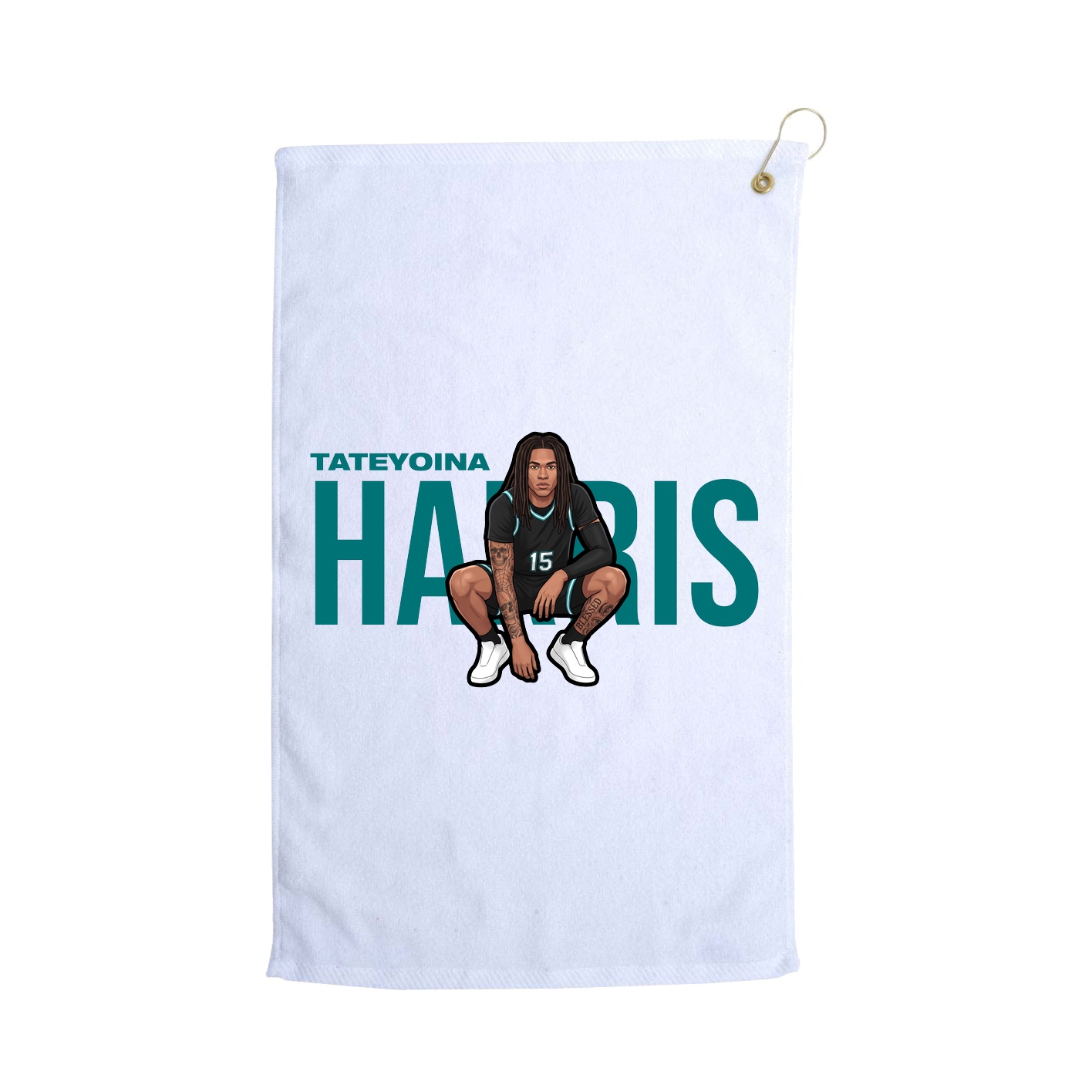 Golf Towel — Player Name in White