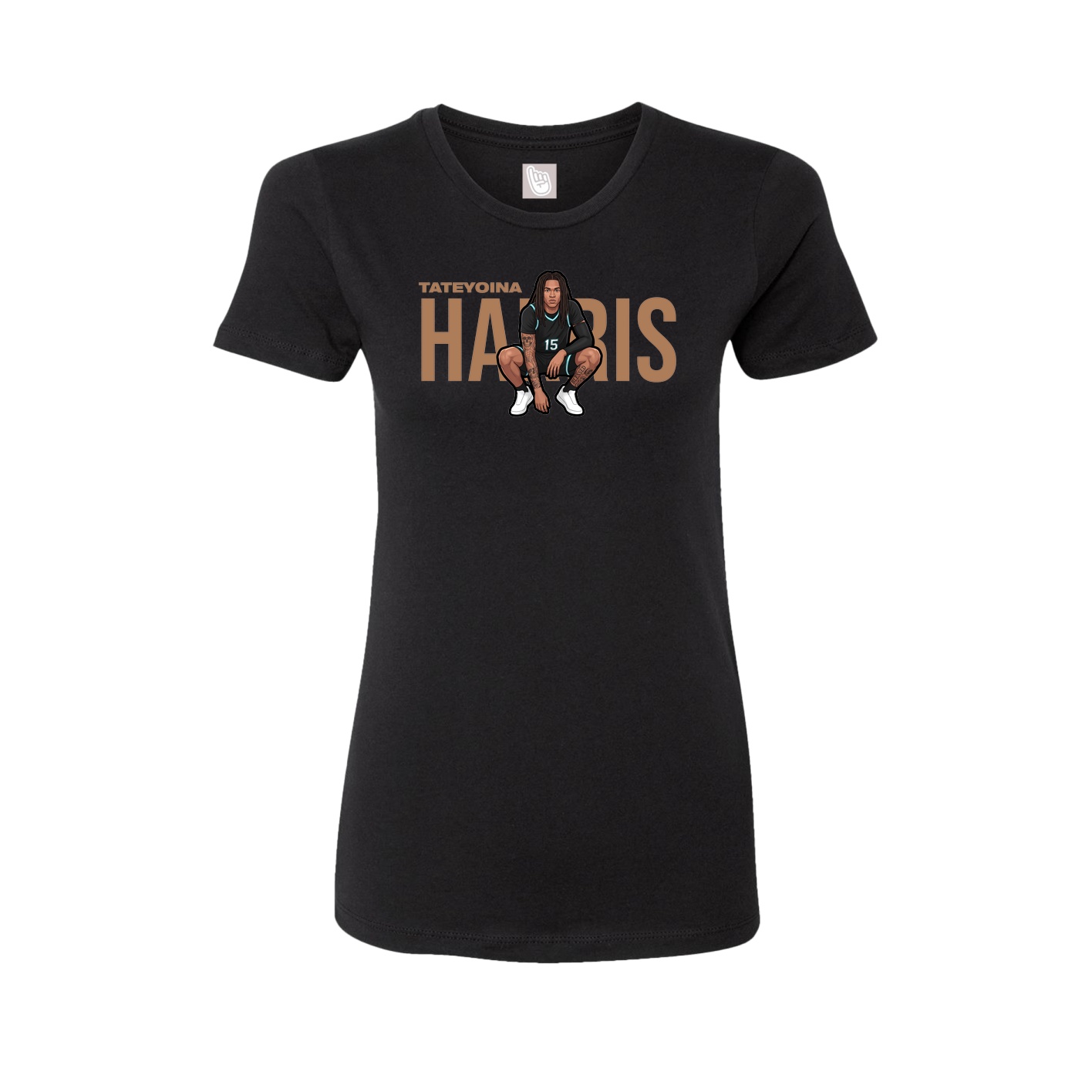 Womens Tee — Player Name in Black