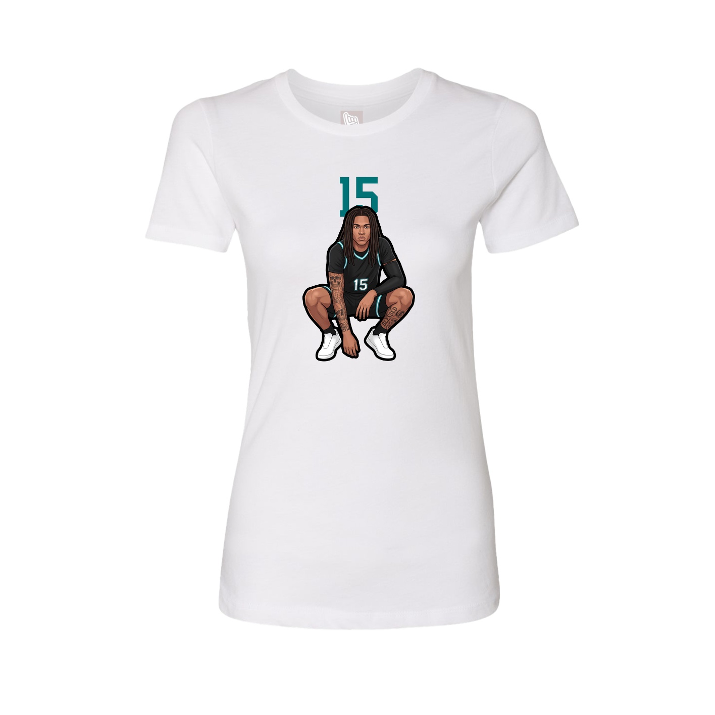 Womens Tee — Number Top in White