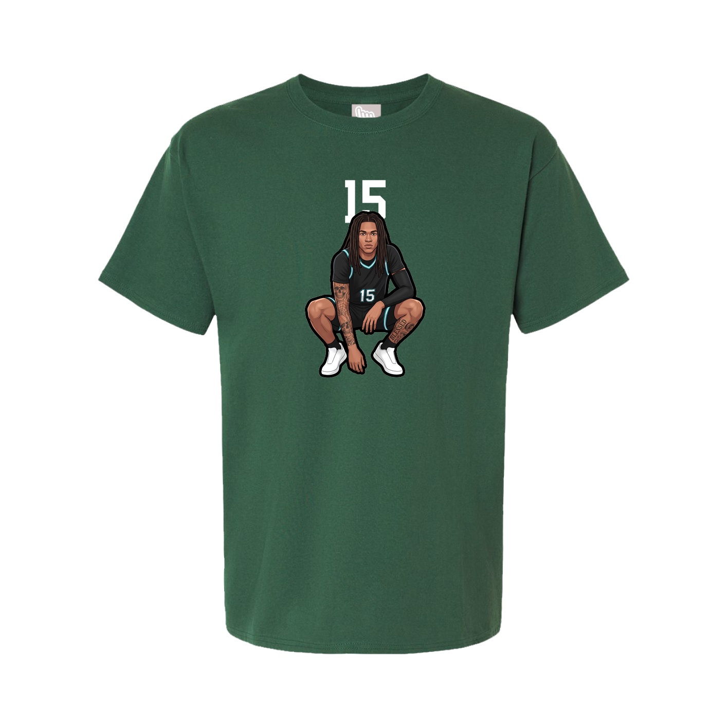 Youth Tee — Number Top in Green
