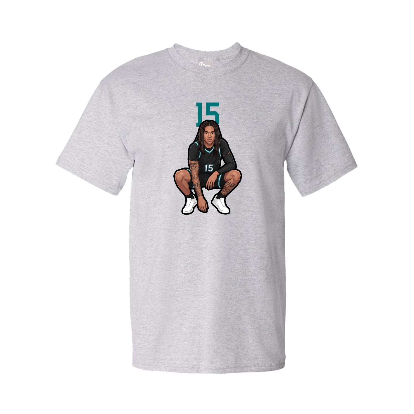 Youth Tee — Number Top in Grey