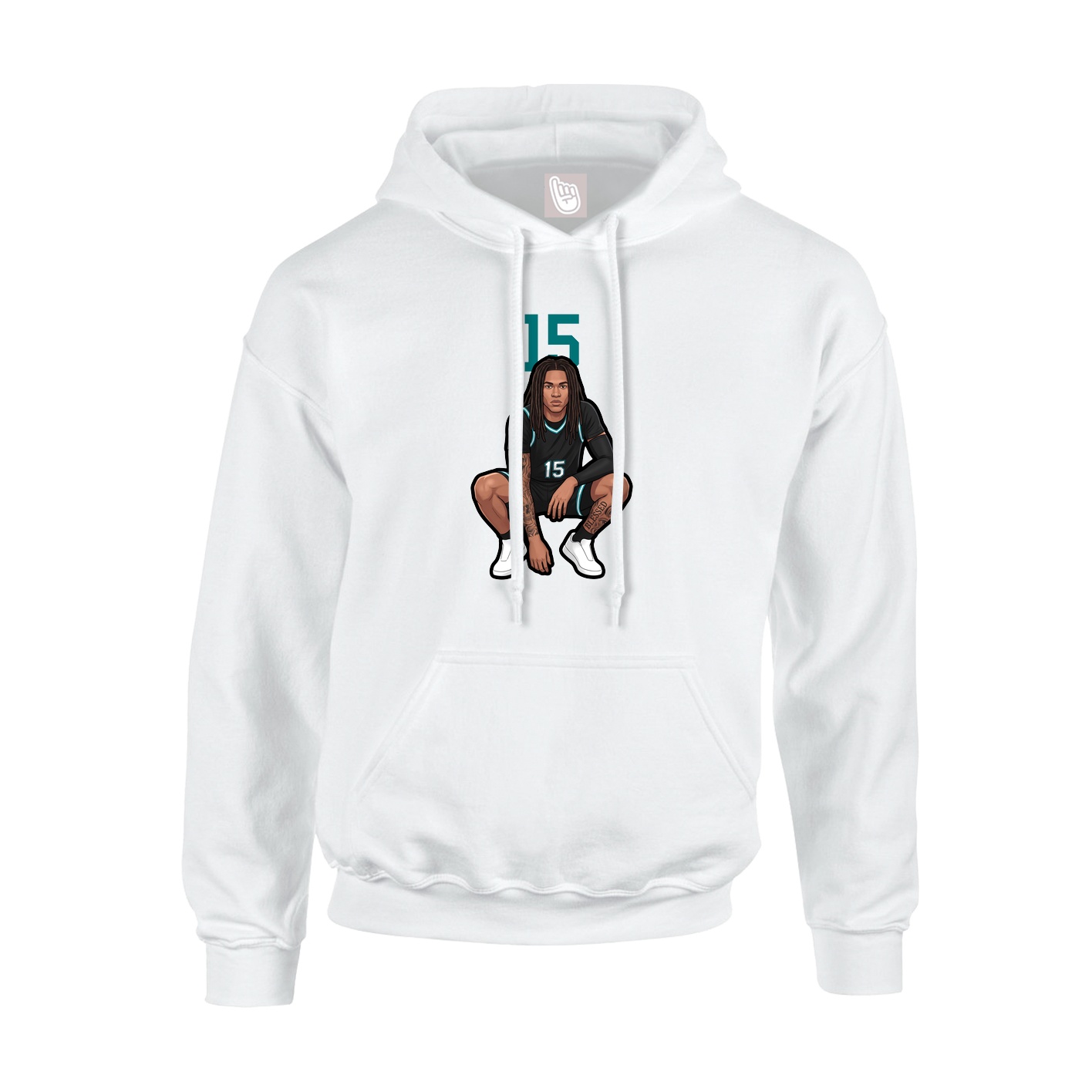 Hoodie — Number Top in White