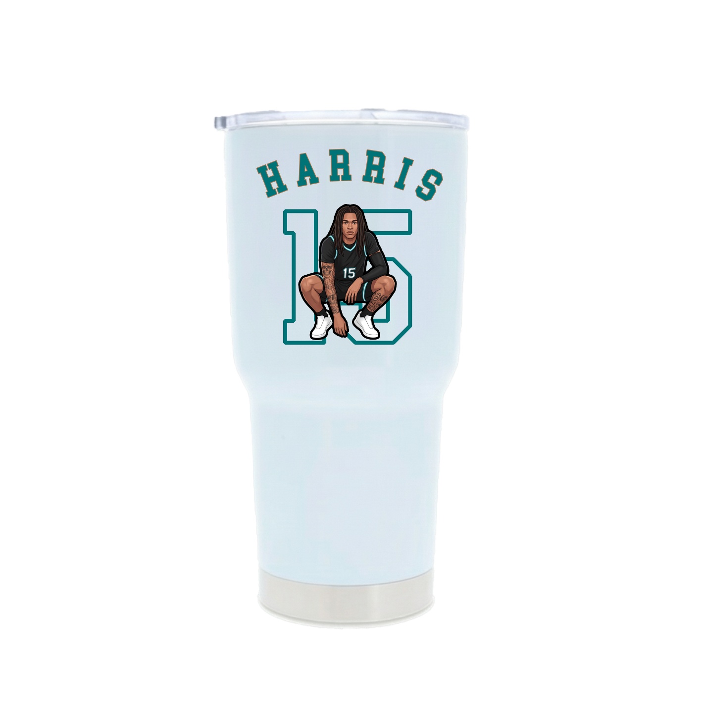 30oz Stainless Steel Tumbler — Shirsey Arch in White